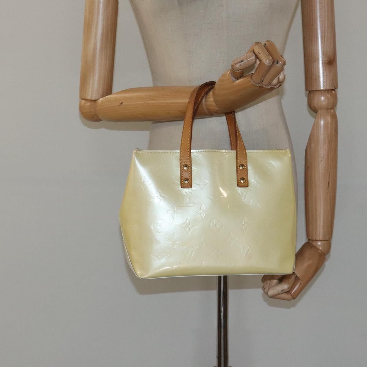 Louis Vuitton Vernis Reade Pm Hand Bag Perle M 91336 Lv Auth