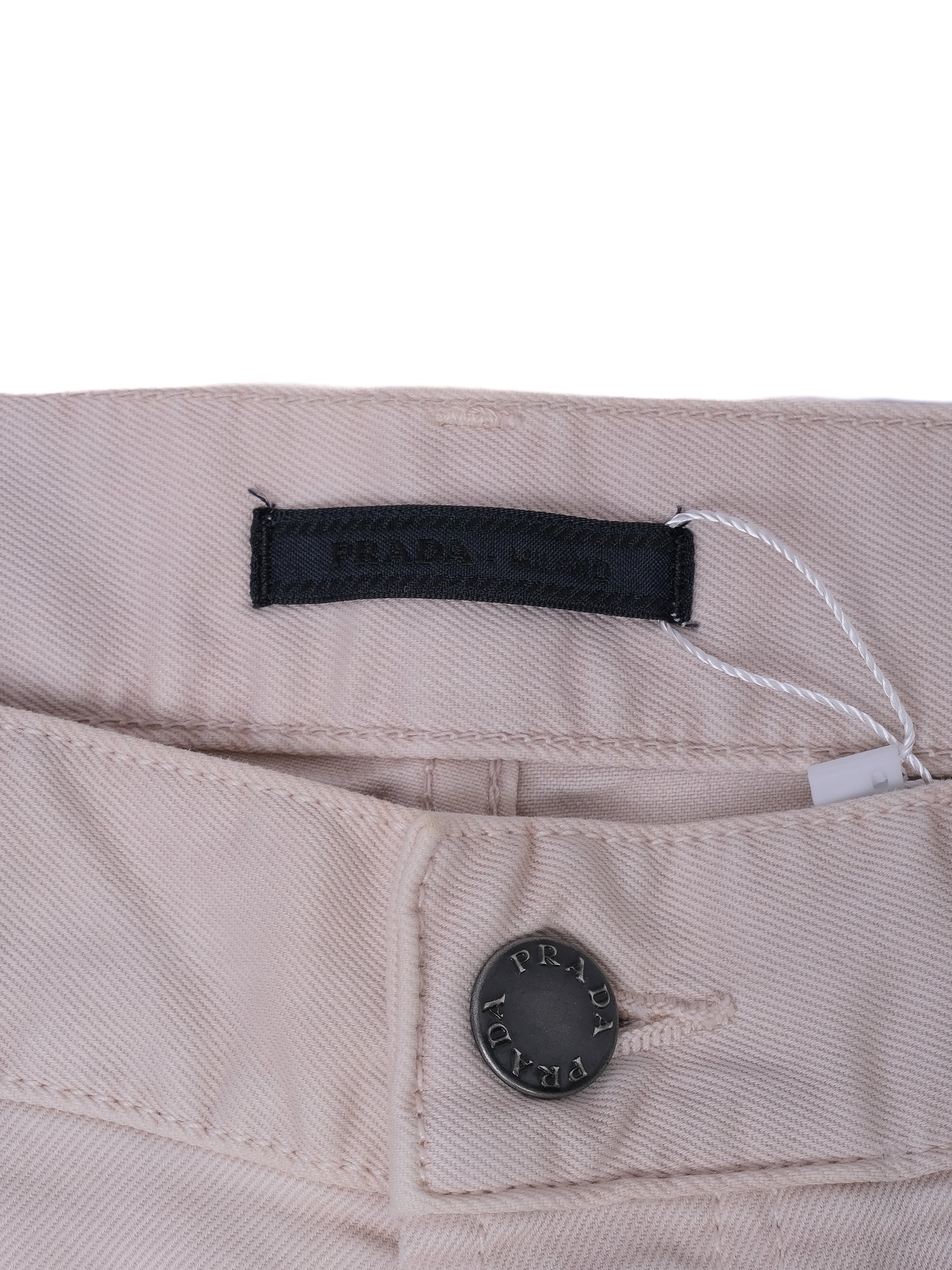 Excellent Prada White Cotton Pants for Women - Size Unspecified