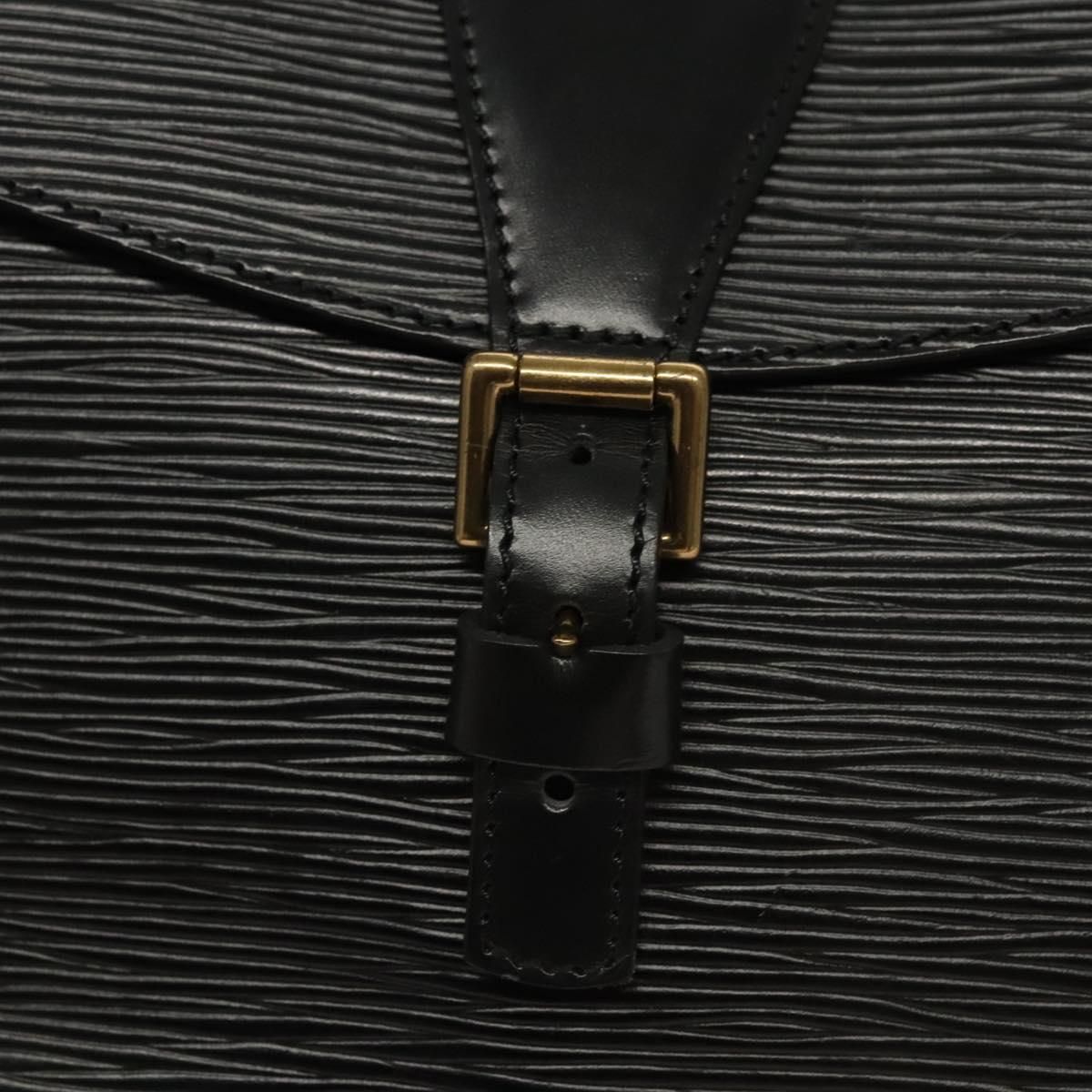 Louis Vuitton Epi Jeune Fille Mm Shoulder Bag Black M 52152 Lv Auth