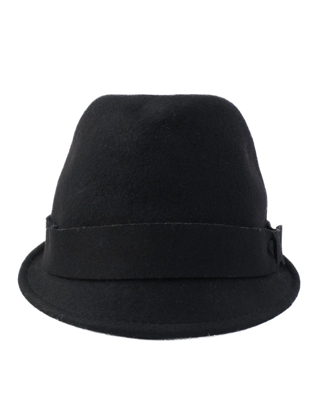 Excellent GF Ferre Black Cashmere Fedora Hat Size M