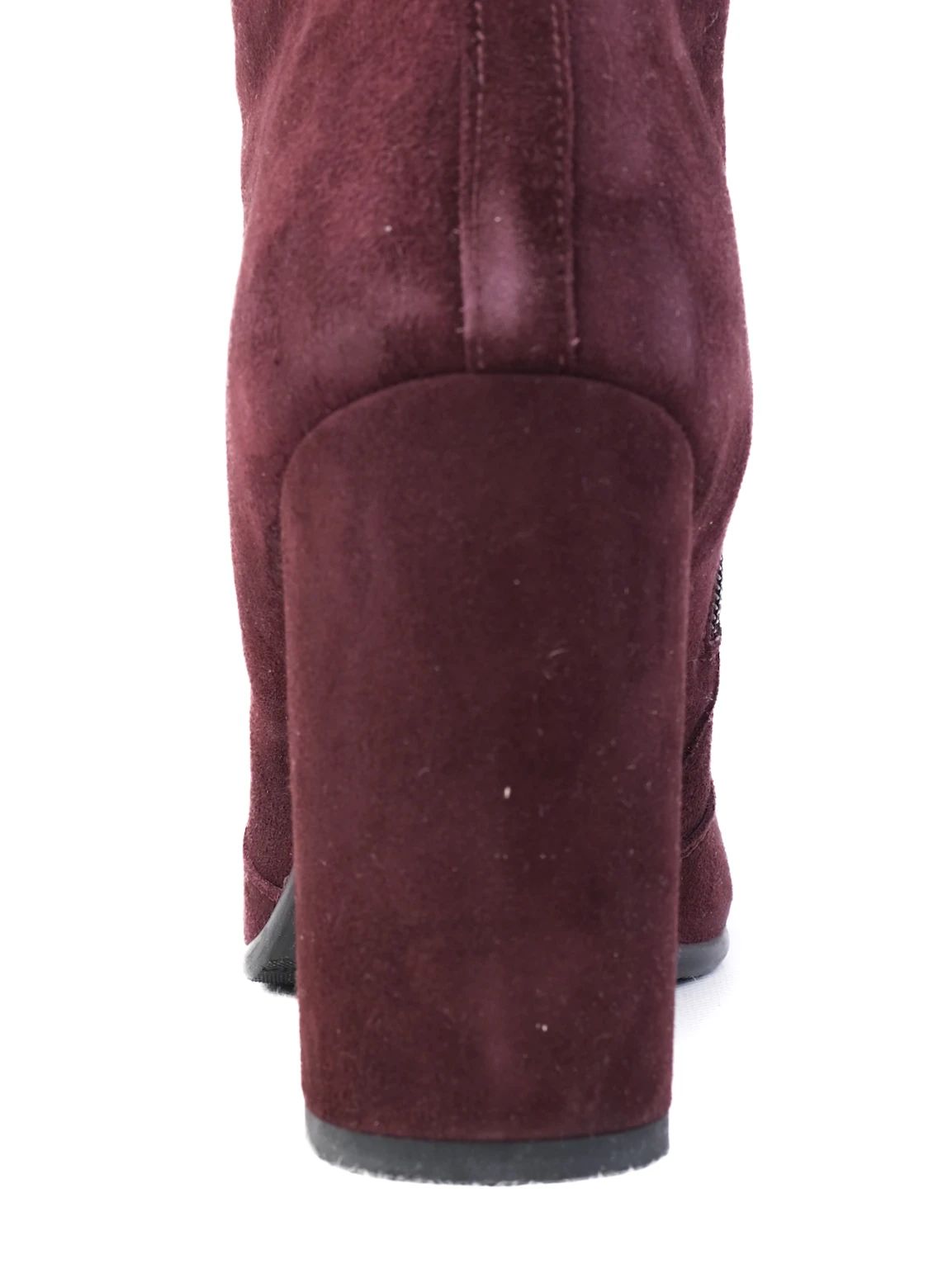 Excellent Giovanni Fabiani Red Suede Ankle Boots Size 40.5