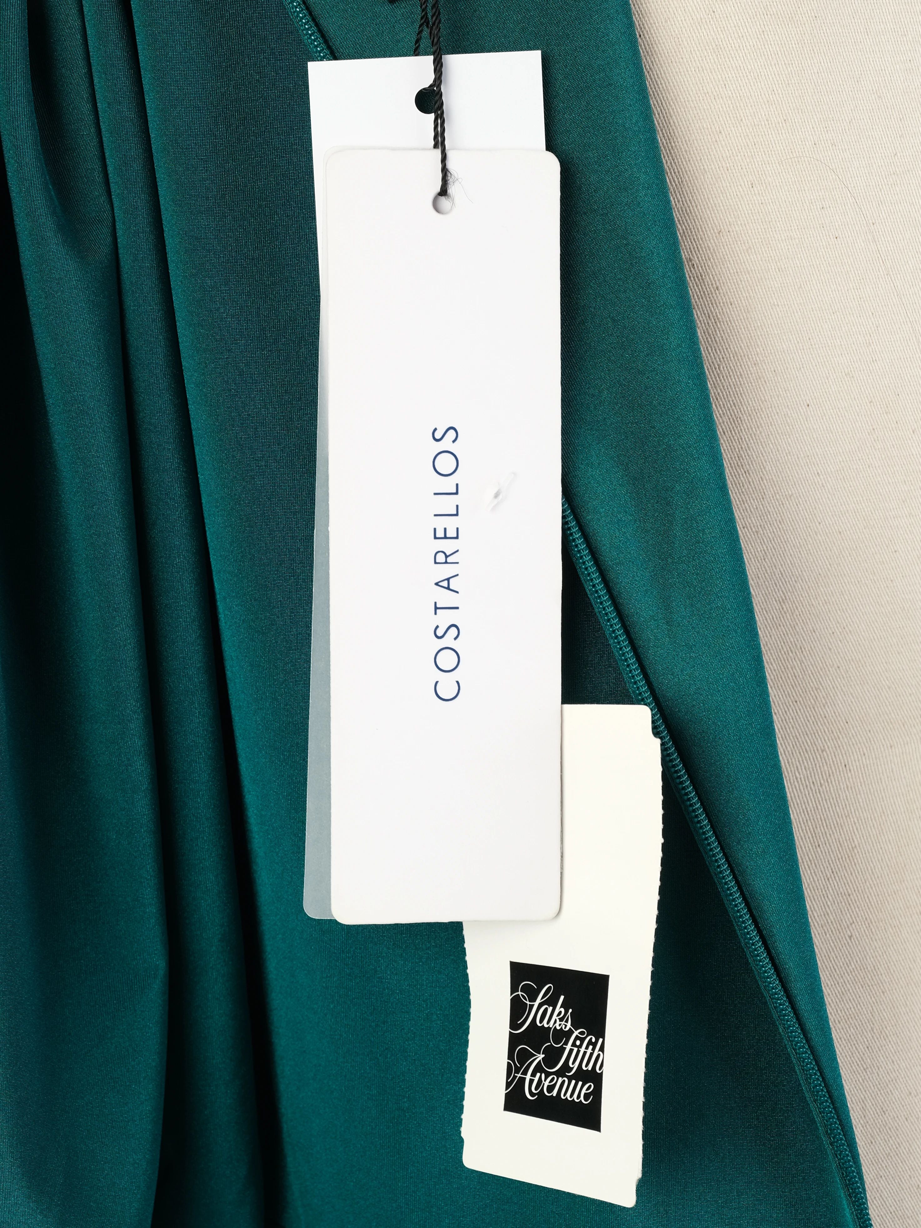 NEW Green Teal Dress Women Polyester Deep V-Neck Size M