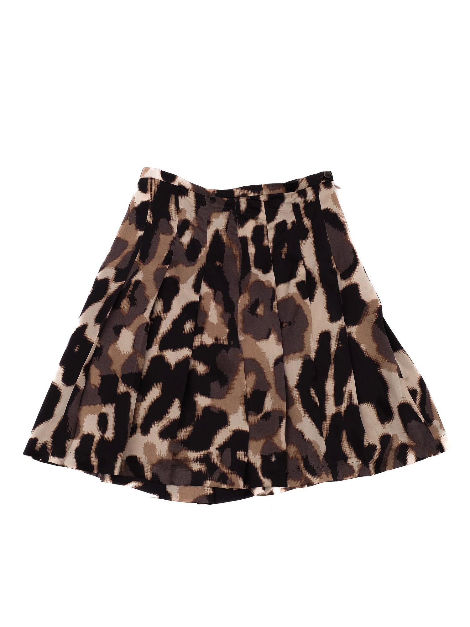 Perfect Weekend MaxMara Black Silk Pleated Skirt Size M