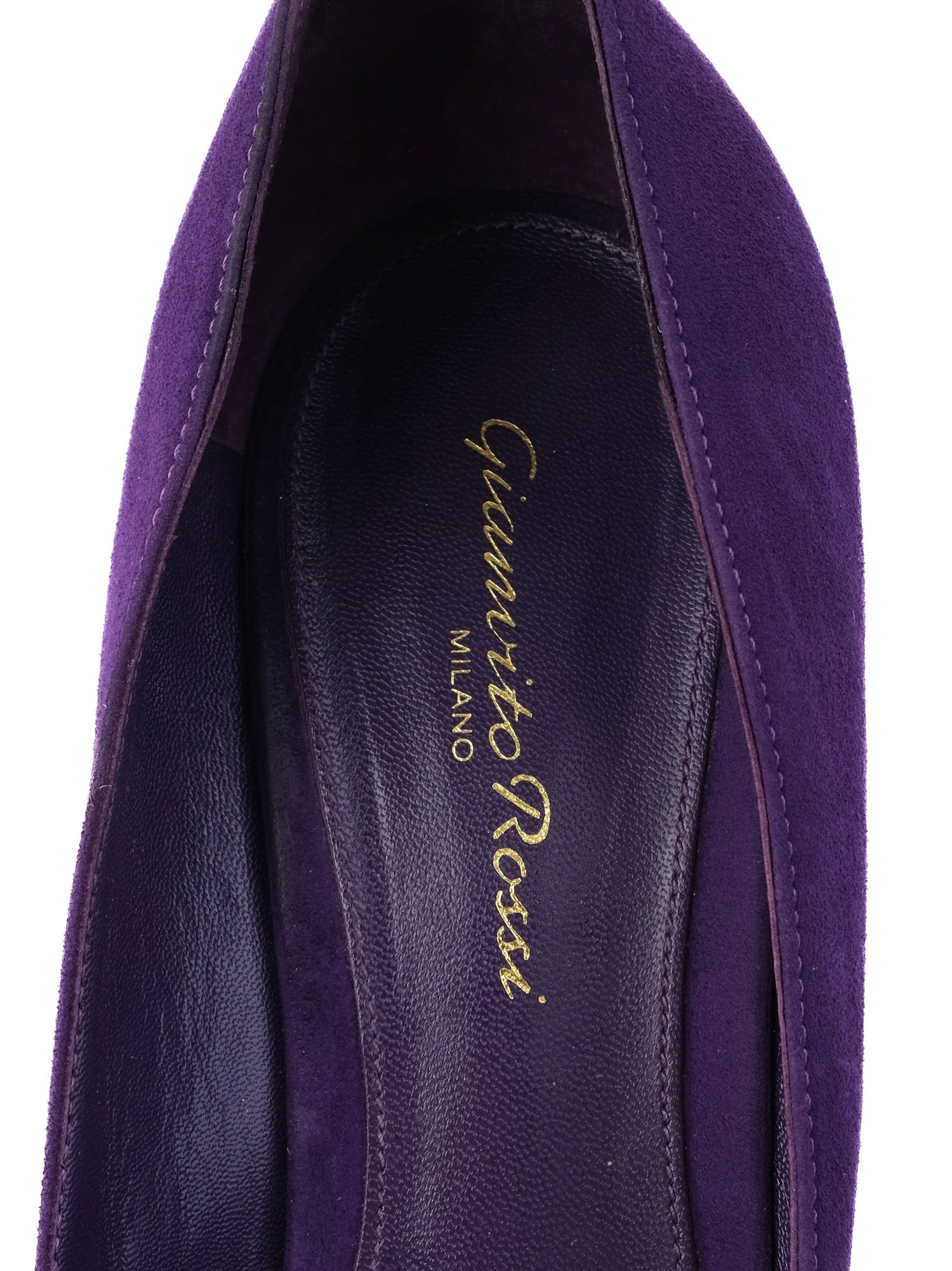 Excellent Gianvito Rossi Purple Leather Stiletto Heels Size 39.5