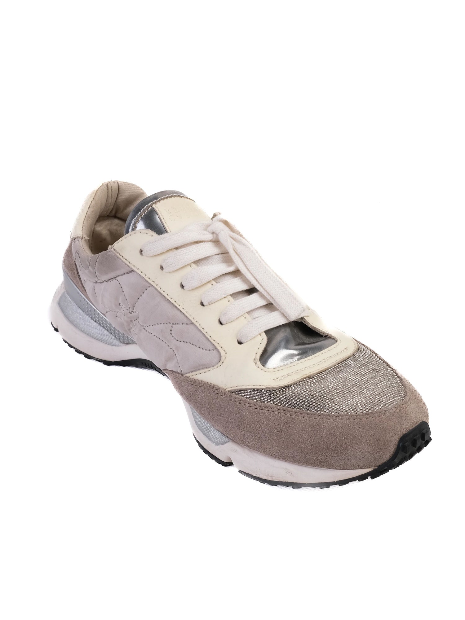 Excellent Brunello Cucinelli Gray Leather Sneakers Size 39