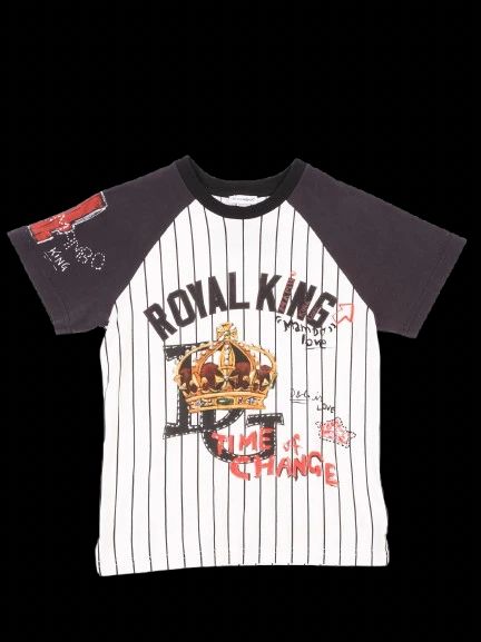 Excellent Dolce Gabbana T-shirt for Kids Size 8 Black & White