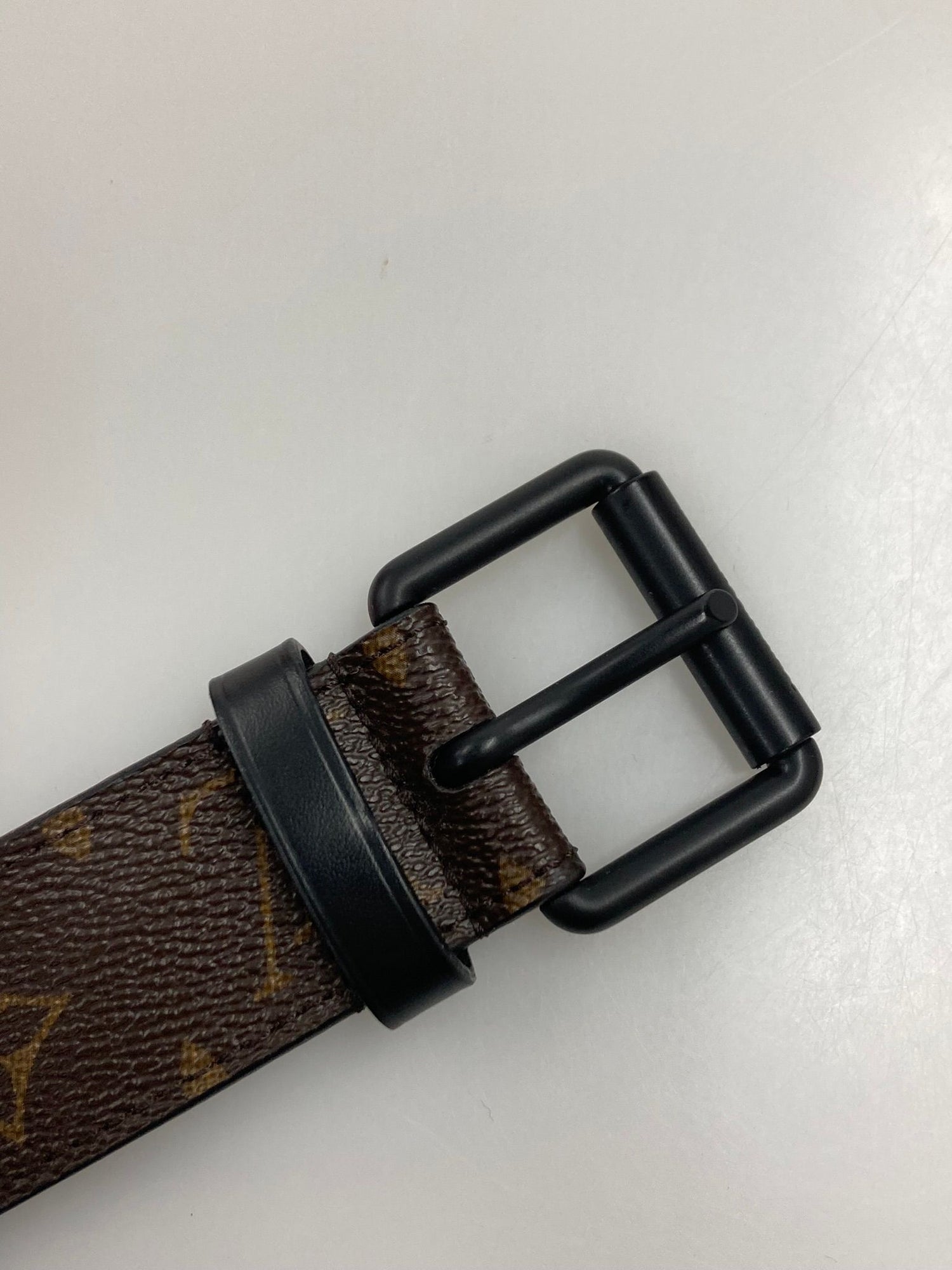 Louis Vuitton Belt Wide 90 ,Monogram Macassar