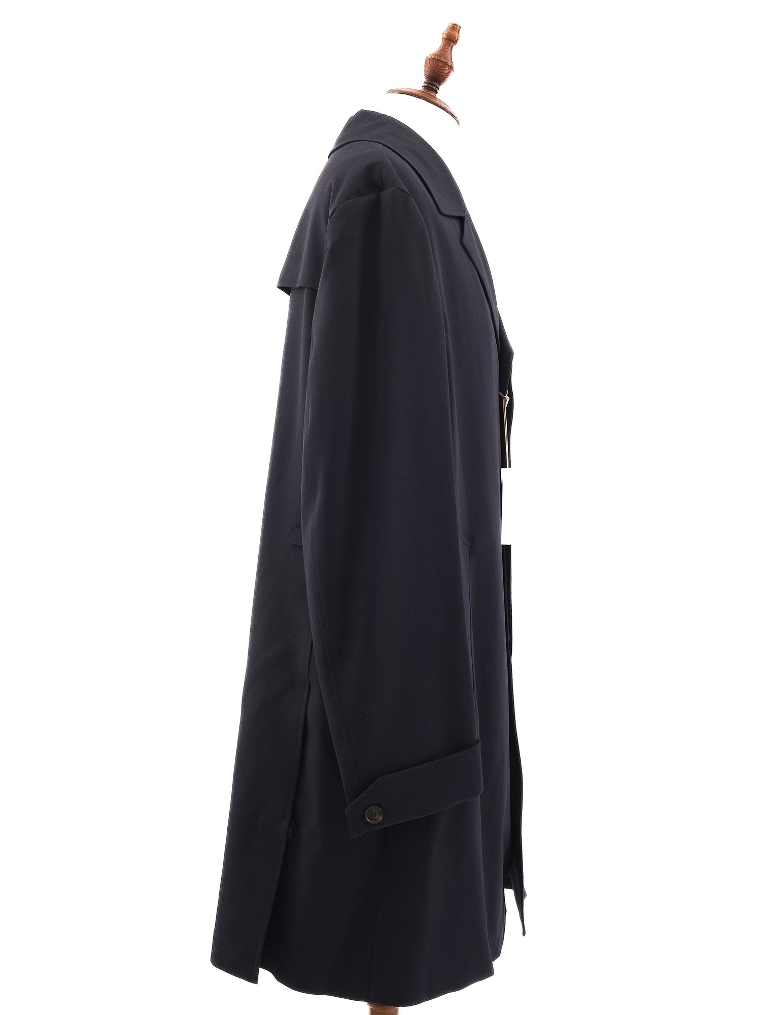 NEW BRIONI Dark Blue Wool Overcoat Size XL for Men