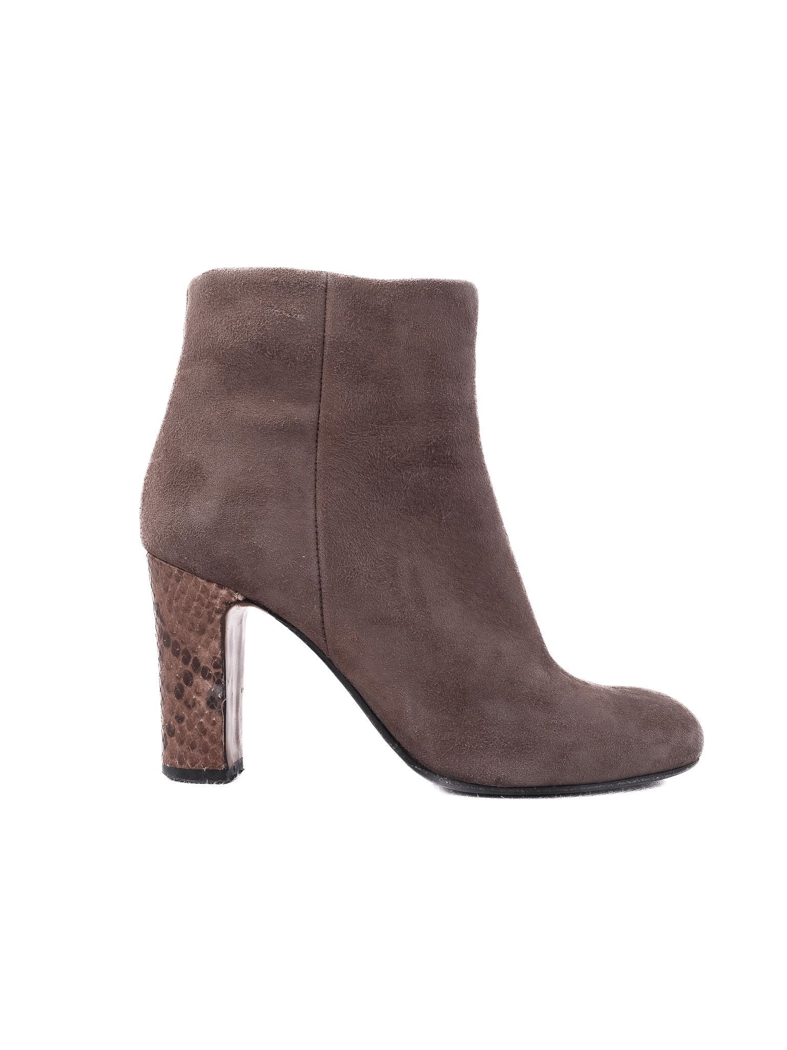 Average Marella Orange Genuine Suede Ankle Boots Size 37