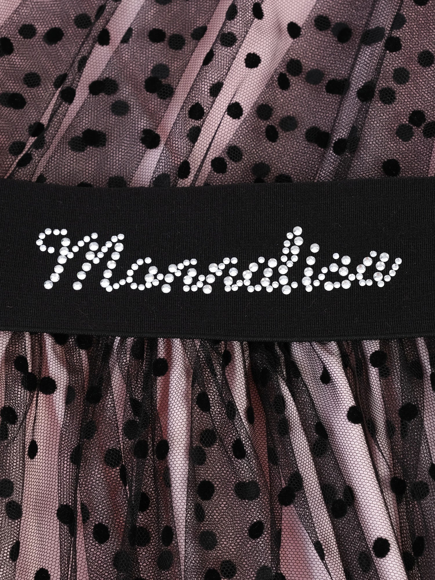 Excellent Monnalisa Pink Dress Size 12 Polka Dots Tulle Overlay