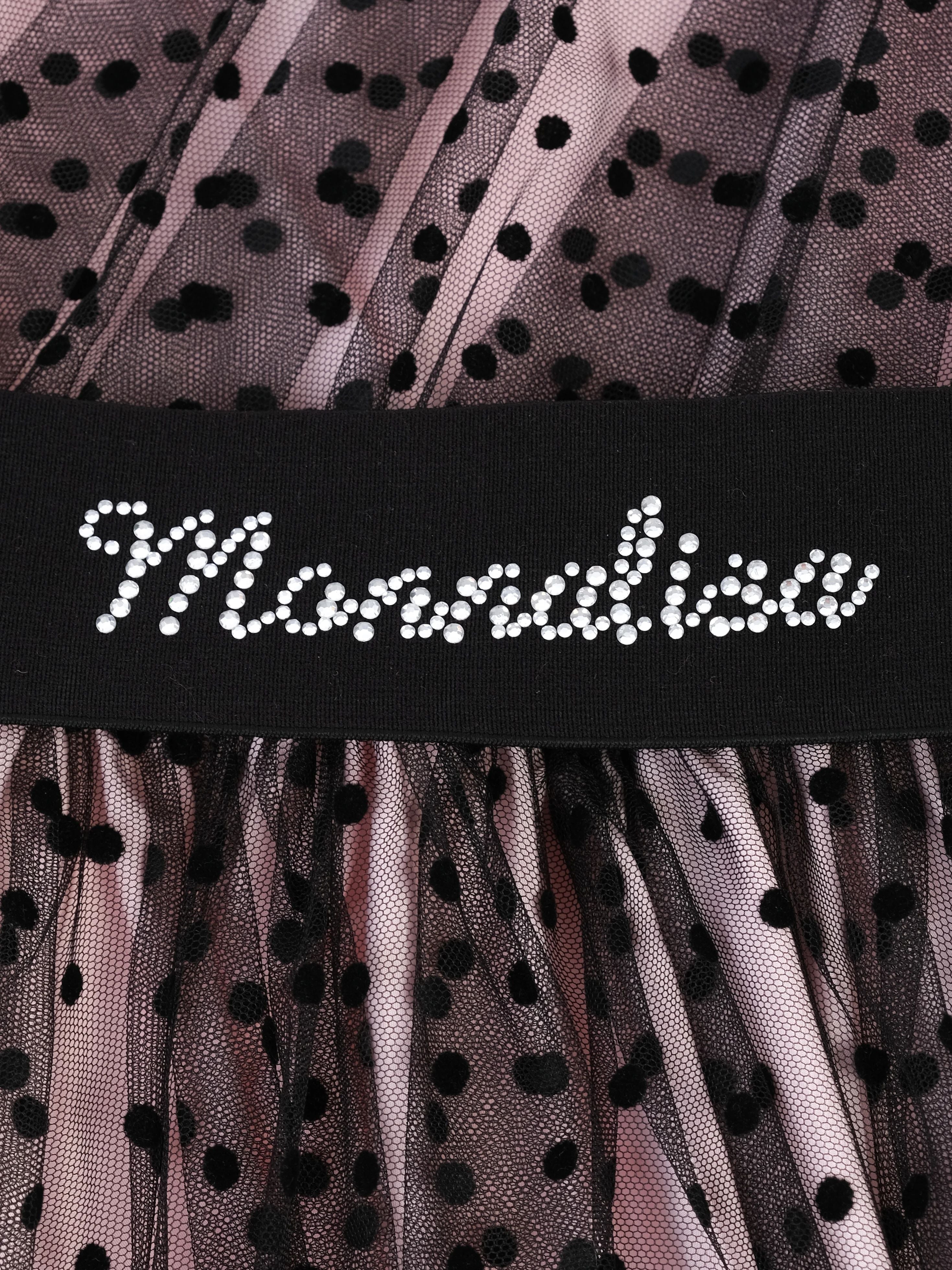 Excellent Monnalisa Pink Dress Size 12 Polka Dots Tulle Overlay