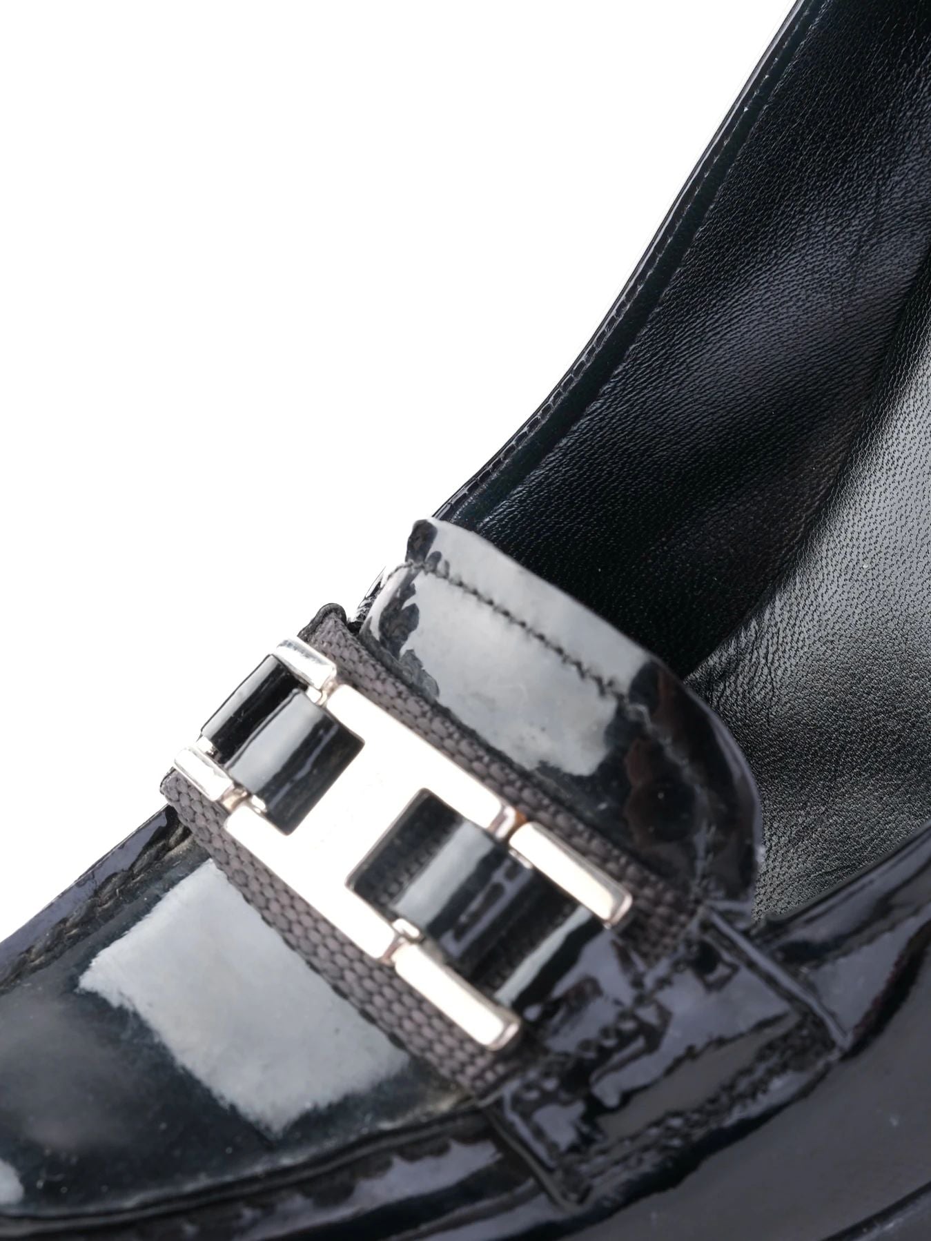 Excellent Prada Black Leather High-Heeled Shoes Size 36.5