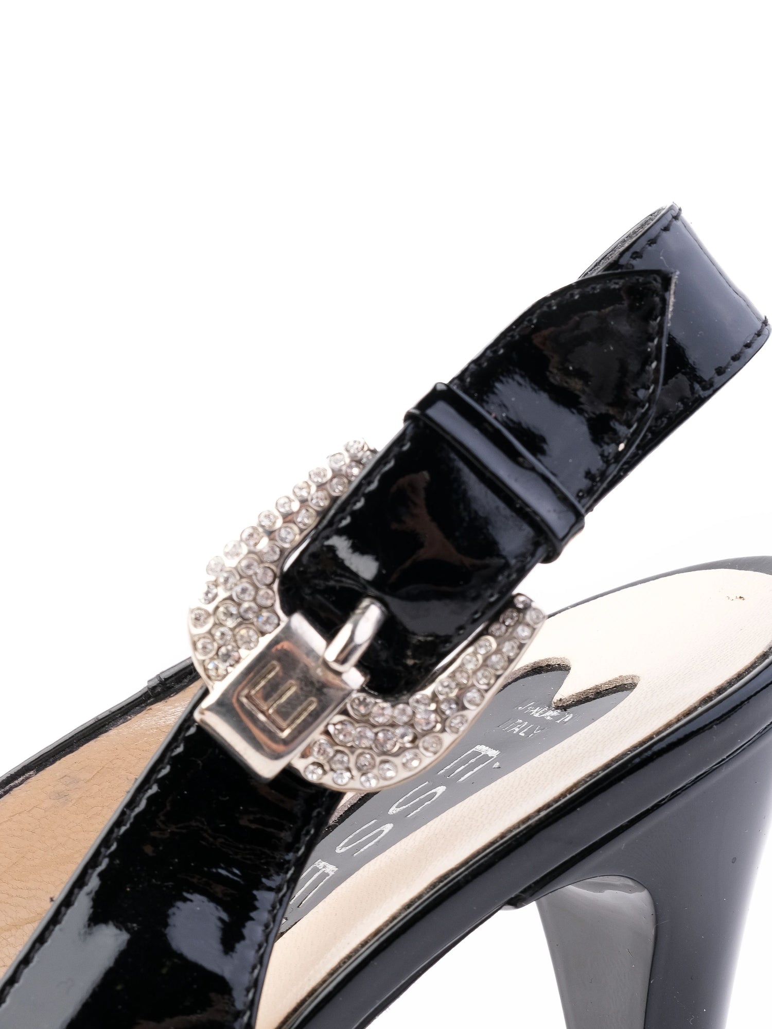 EXCELLENT Essere Black Leather High-Heeled Shoes Size 38