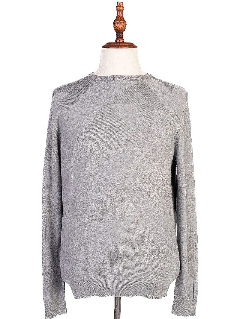 Excellent Armani Jeans Light Gray Sweater Size M Viscose Long Sleeve