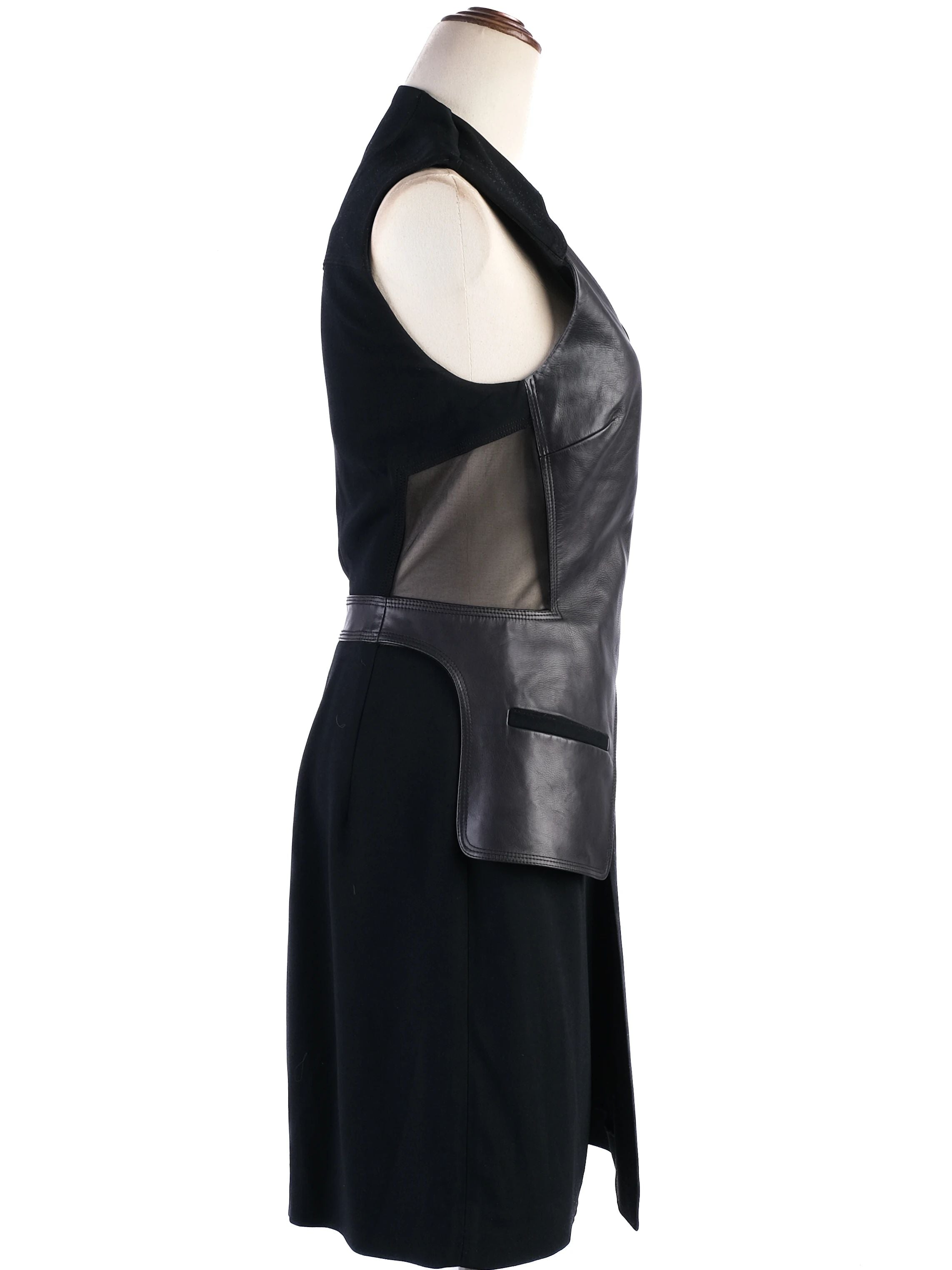 Excellent Alexander Wang Black Asymmetrical Dress Size M Viscose