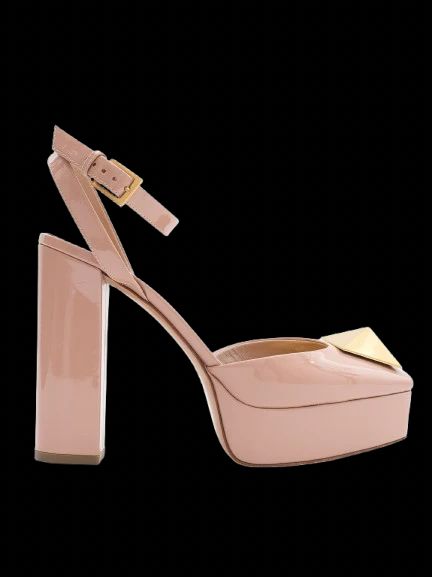 Excellent Valentino Pink Leather Platform High Heels Size 37