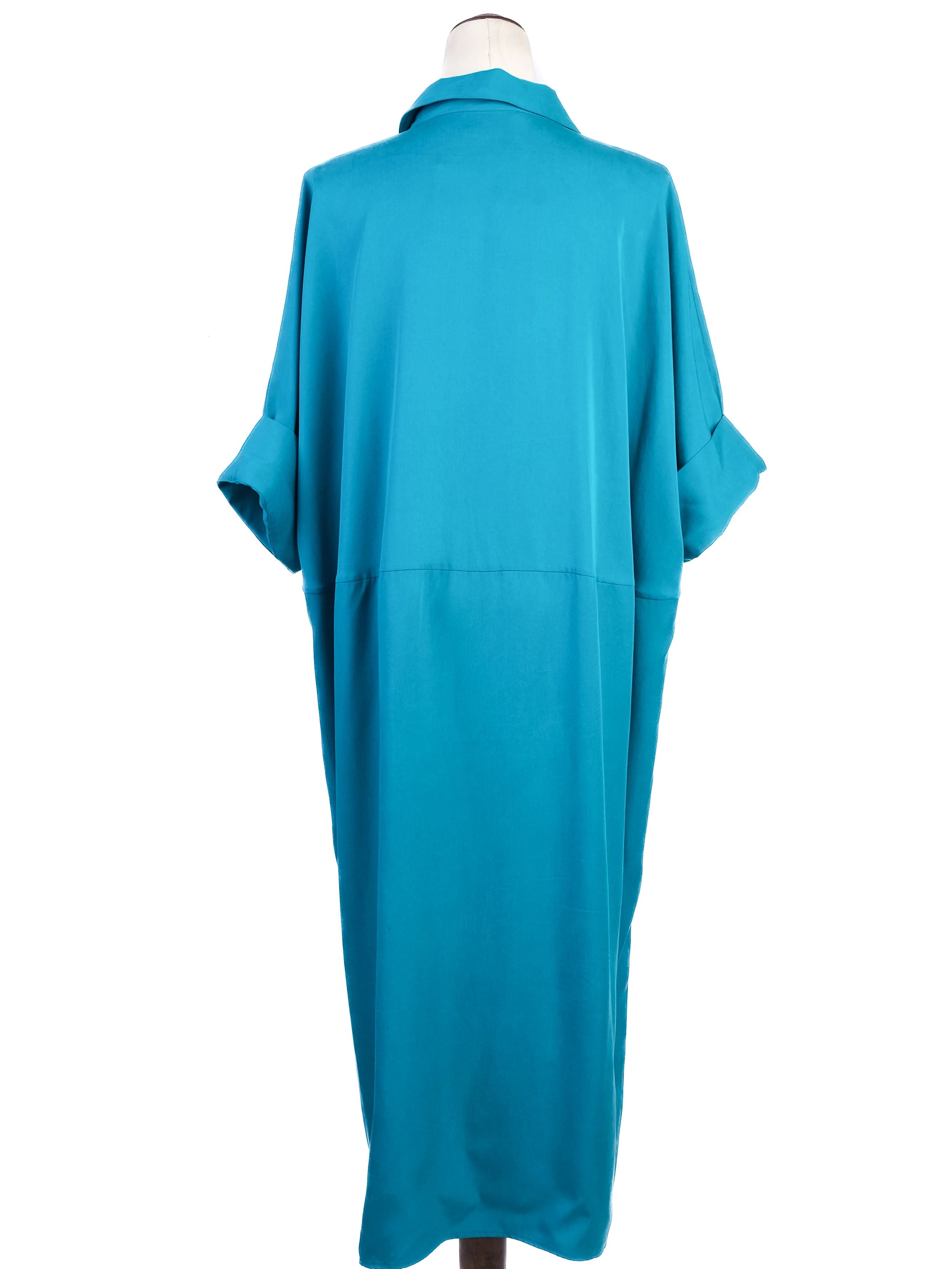 NEW Cos Teal Shirt Dress Long Sleeve Size M
