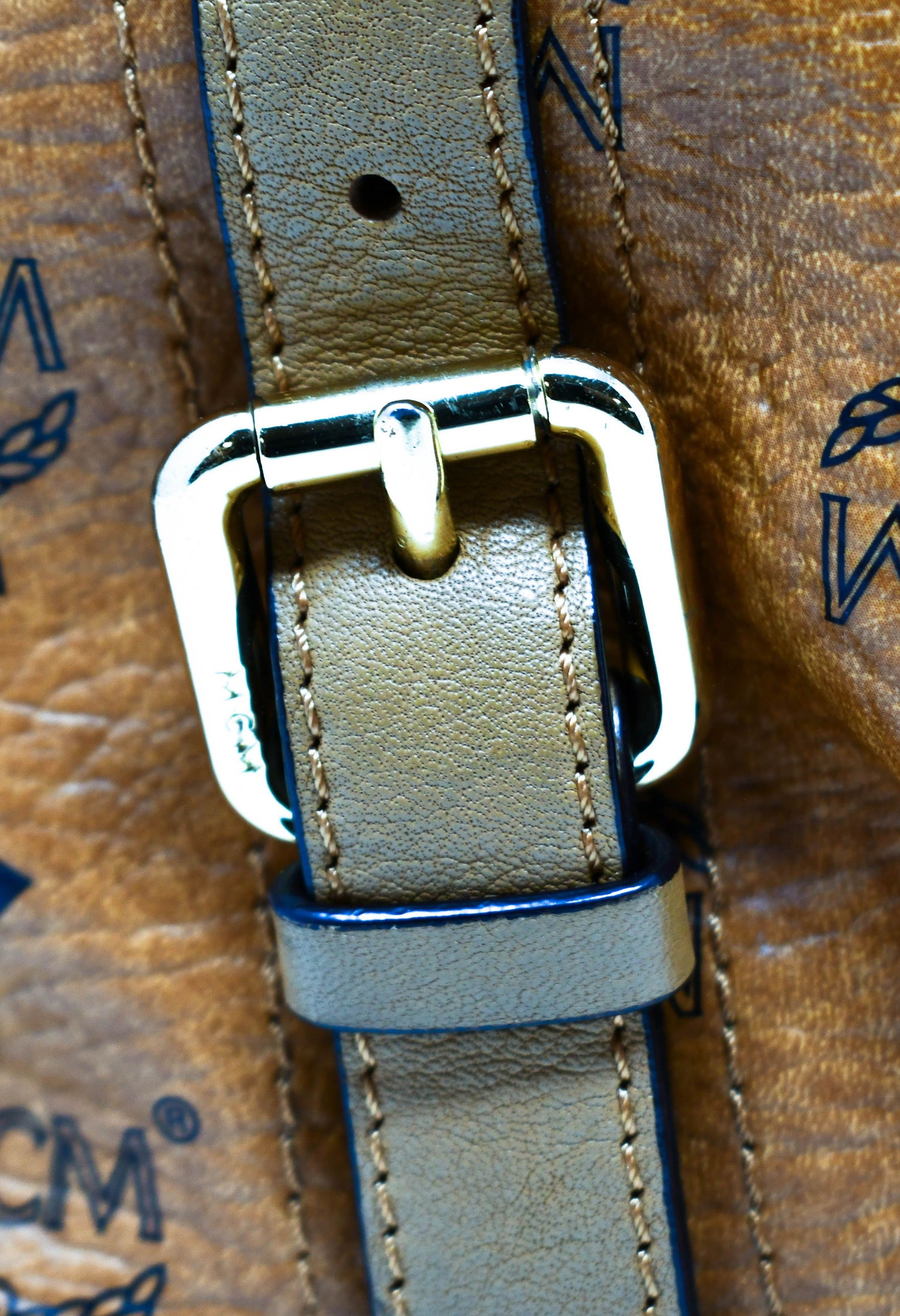 MCM Shoulder Bag Camel Cognac