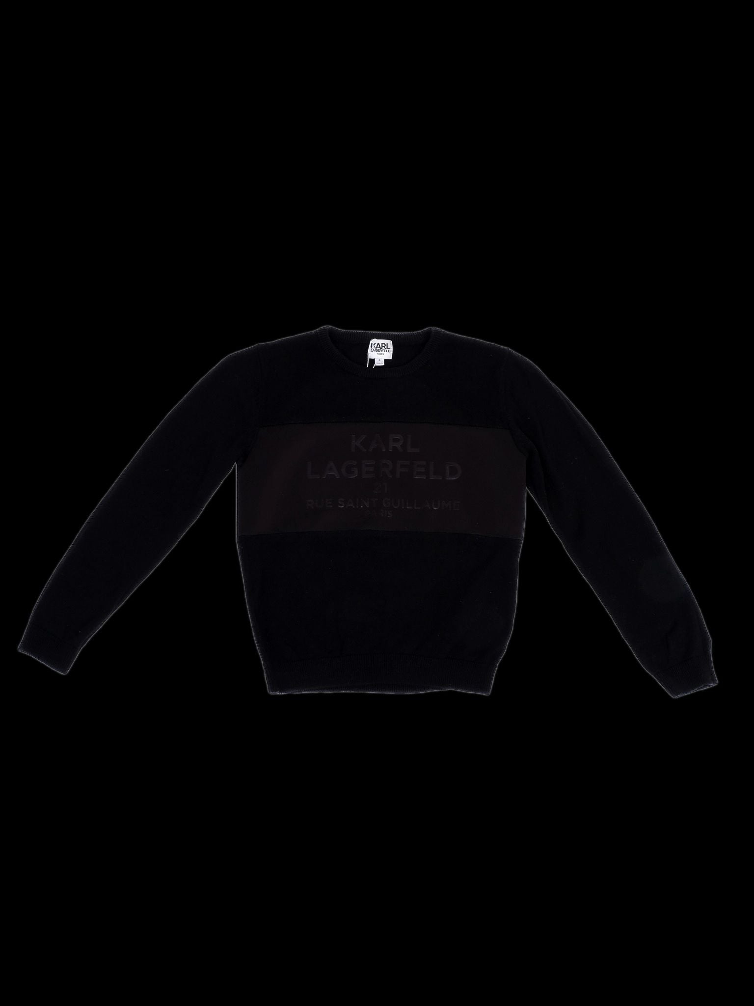 Excellent Karl Lagerfeld Kids Black Sweater Size 8