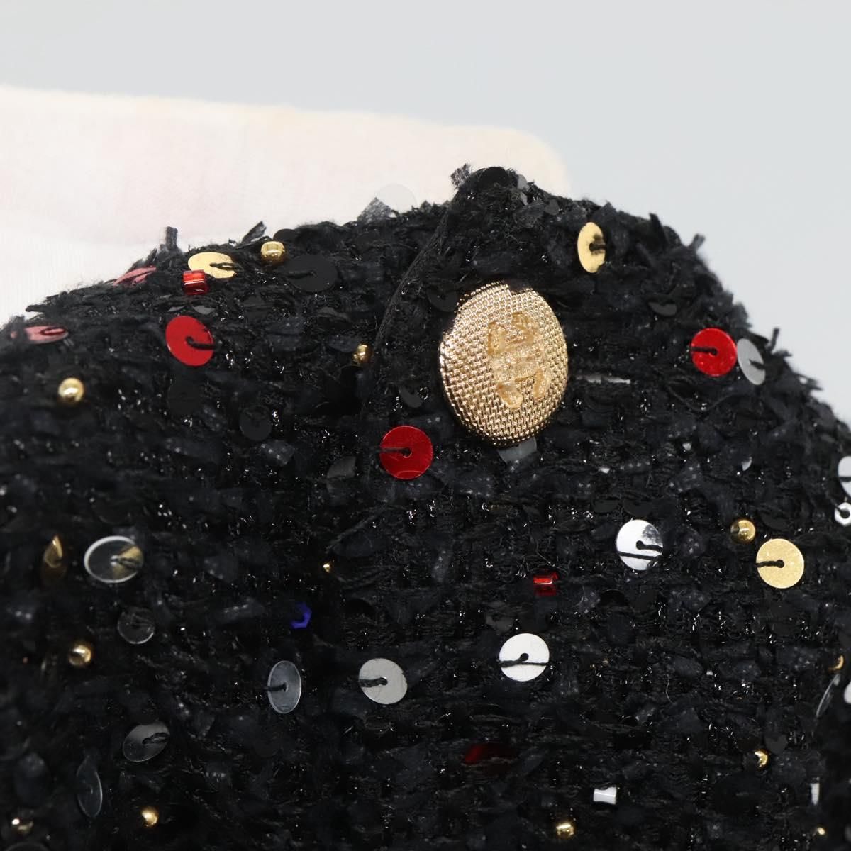 Chanel One Piece Shirt Tweed Black Cc Auth