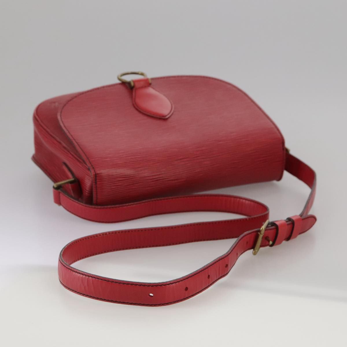 Louis Vuitton Epi Saint Cloud Gm Shoulder Bag Red M 52197 Lv Auth