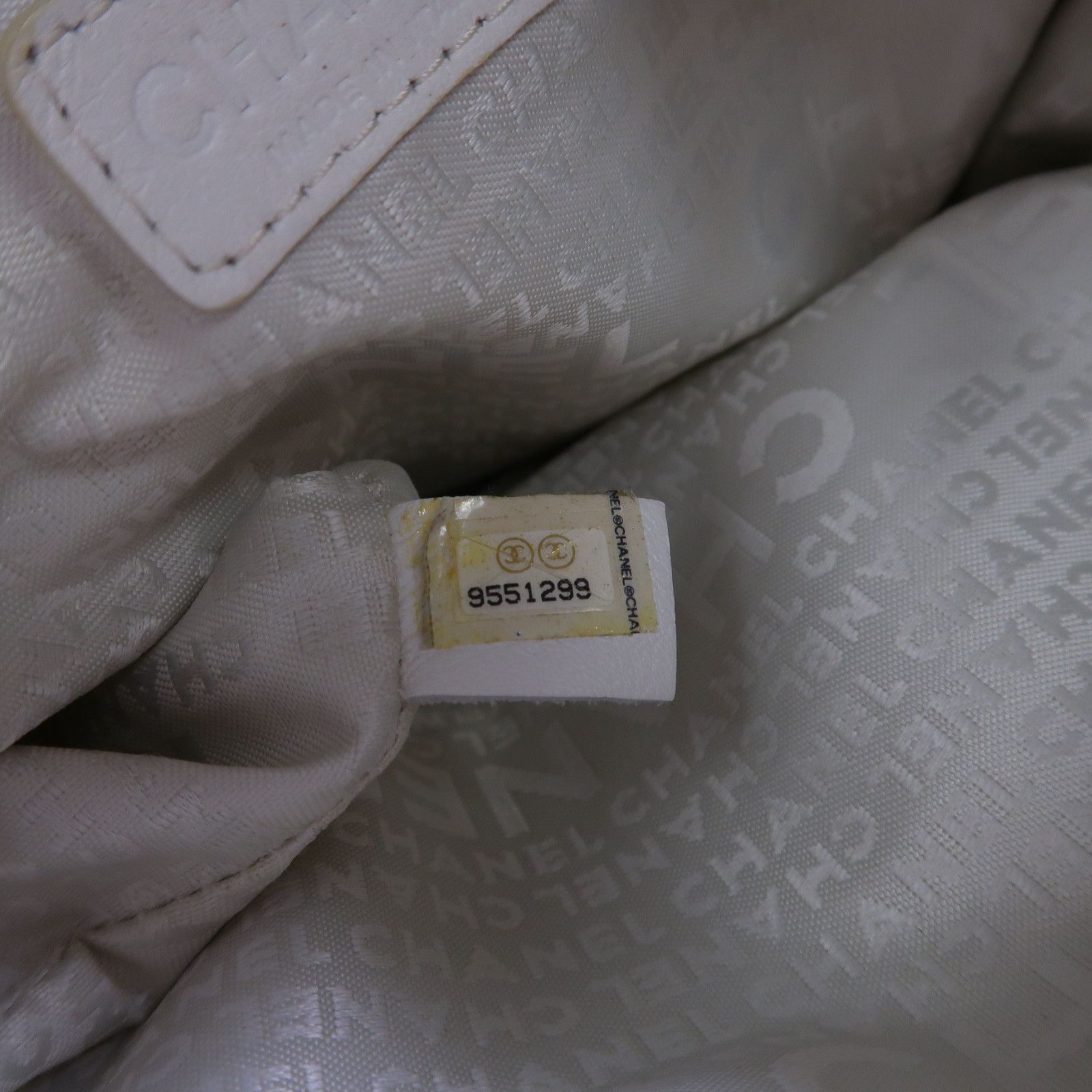 Chanel Brown Beige Lacquered Leather Bag Lambskin