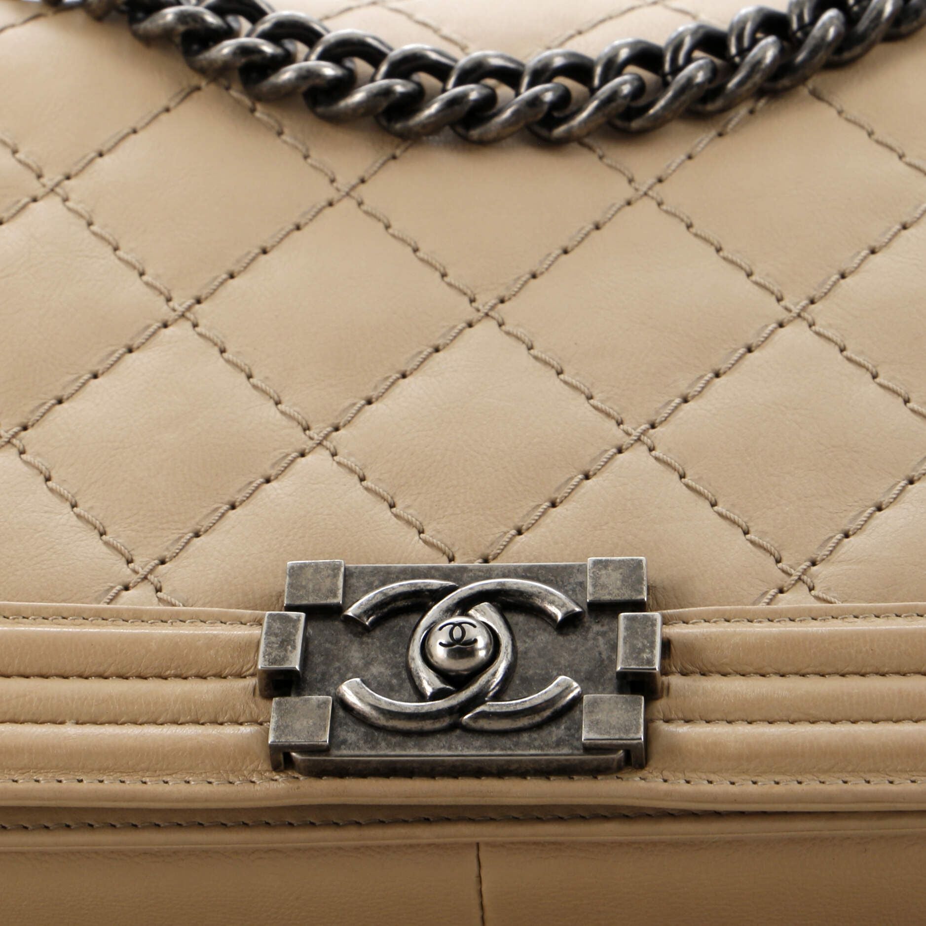 Chanel Stitch Boy Flap Bag Quilted Calfskin New Medium