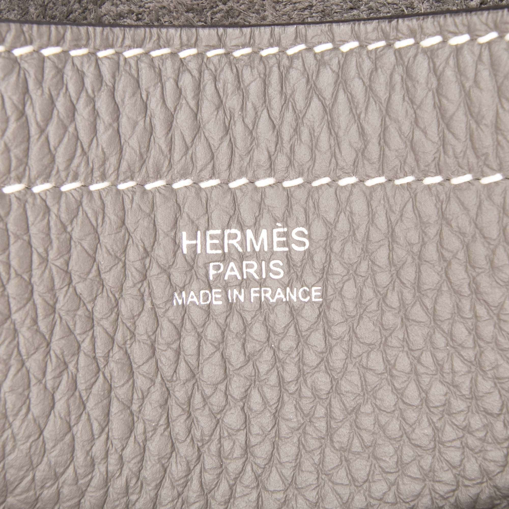 Hermes Taurillon Clemence Cabasellier 46 Gray
