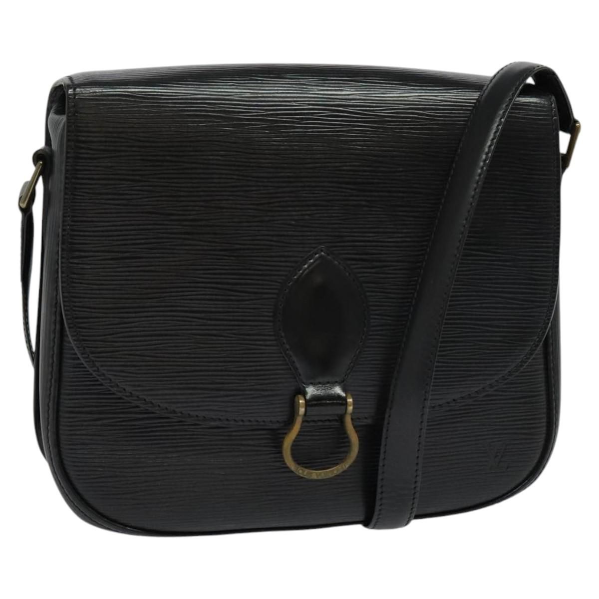 Louis Vuitton Epi Saint Cloud Gm Shoulder Bag Black Noir M 52192 Lv Auth