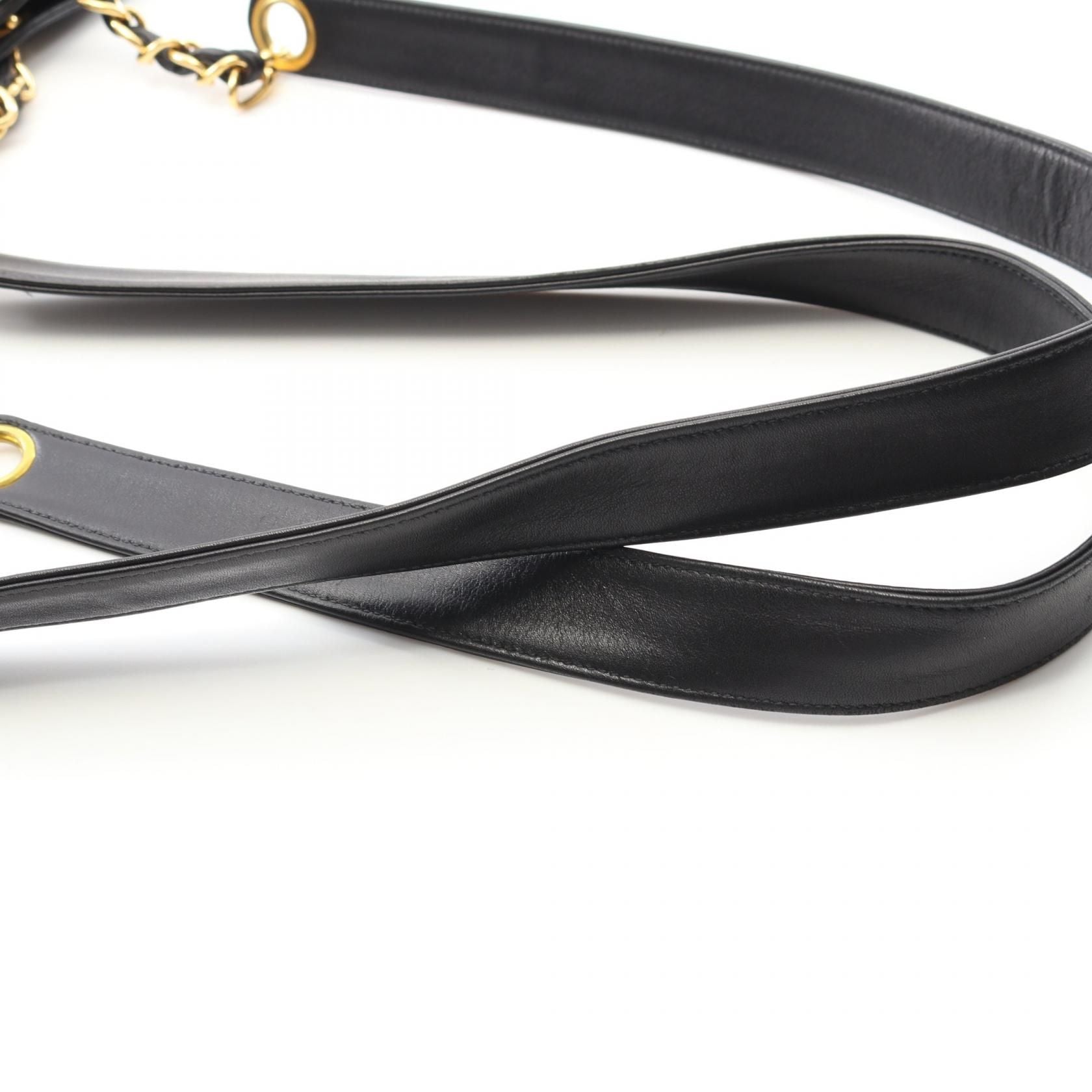 Chanel Black Deca Coco Mark Tote Bag Lambskin (sheep Leather)