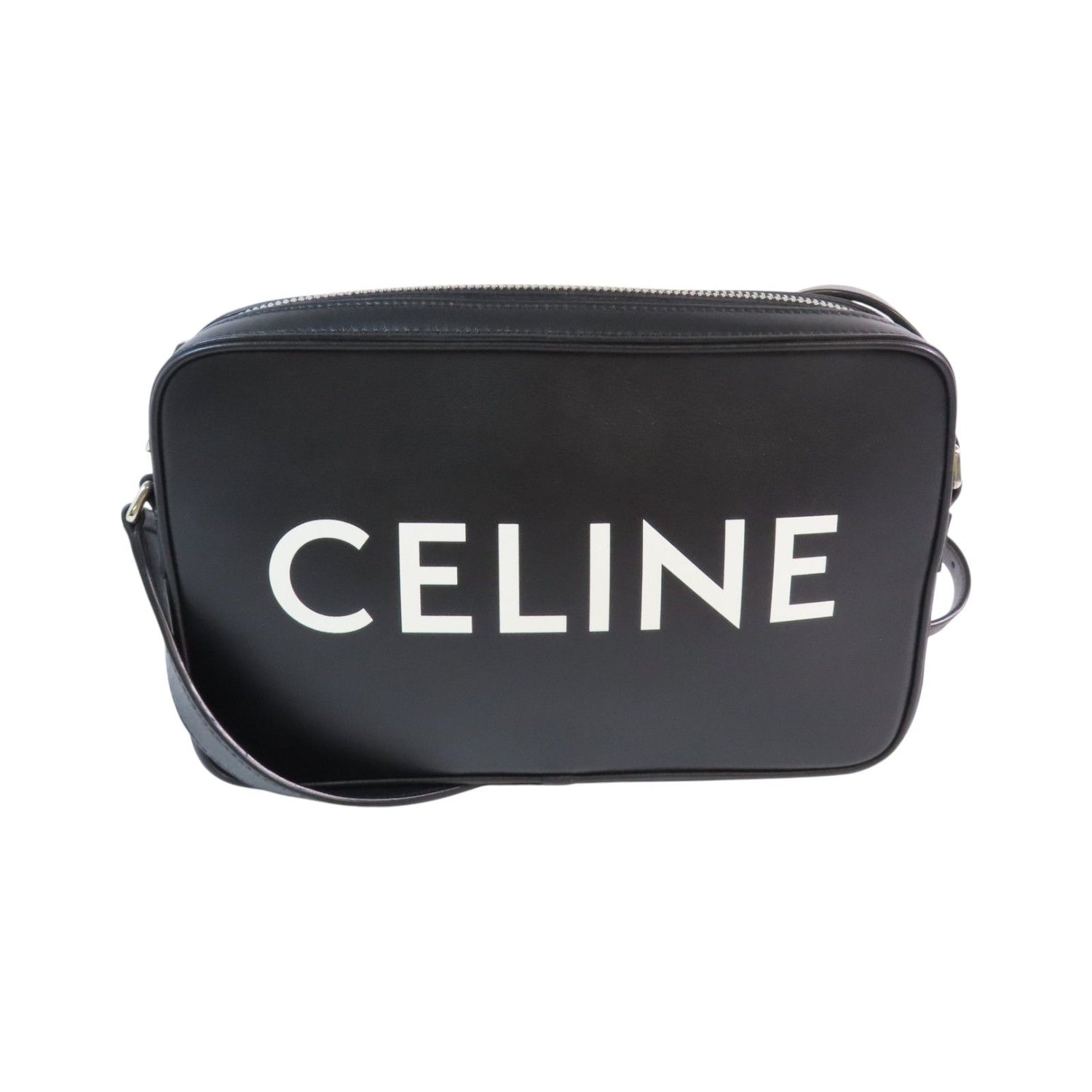 Celine Cowhide Leather Shoulder Bag Silver Shoulder Bag Black Calfskin (cowhide) F-cu-3201