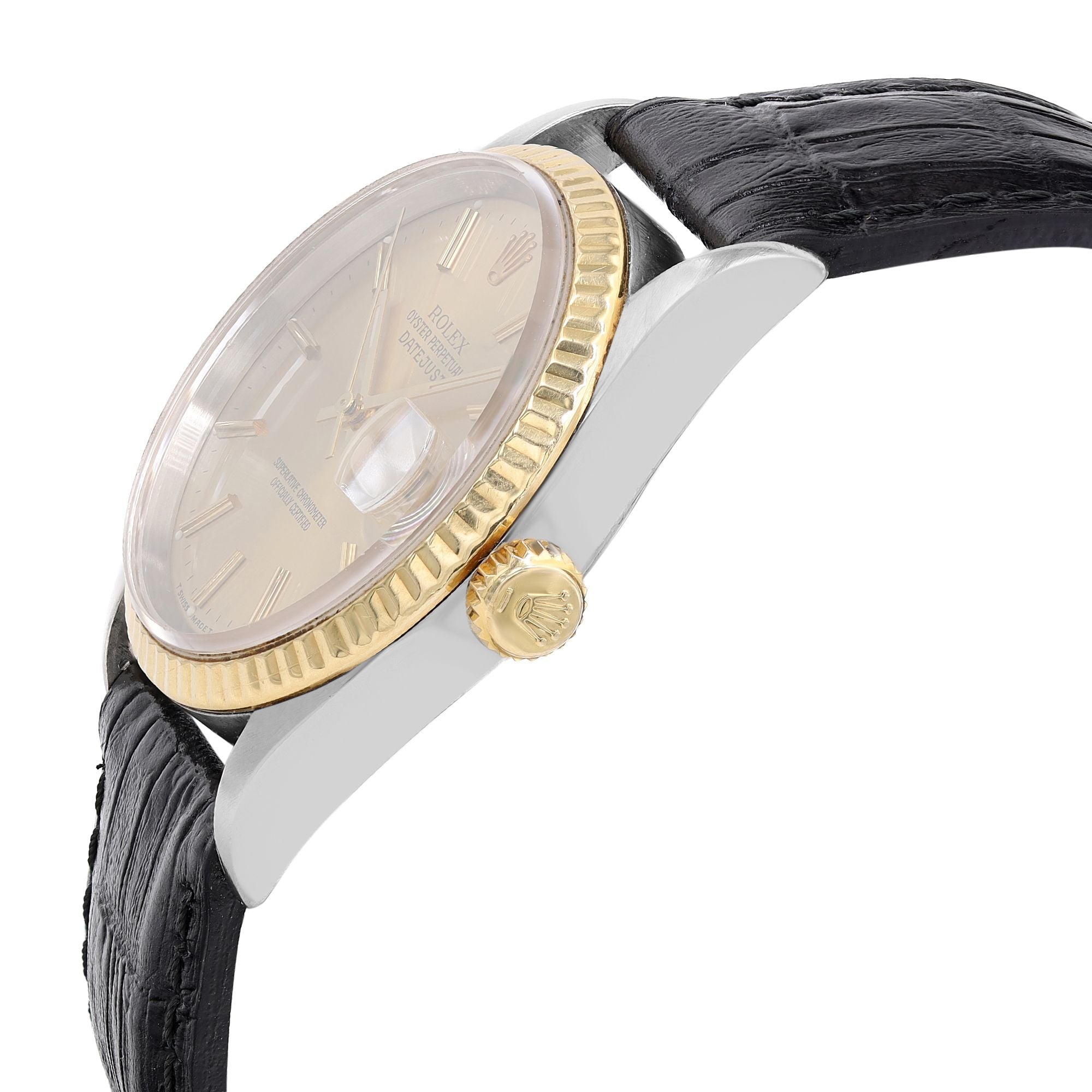 Rolex Datejust 36mm 18K Gold Steel Champagne Dial Men&