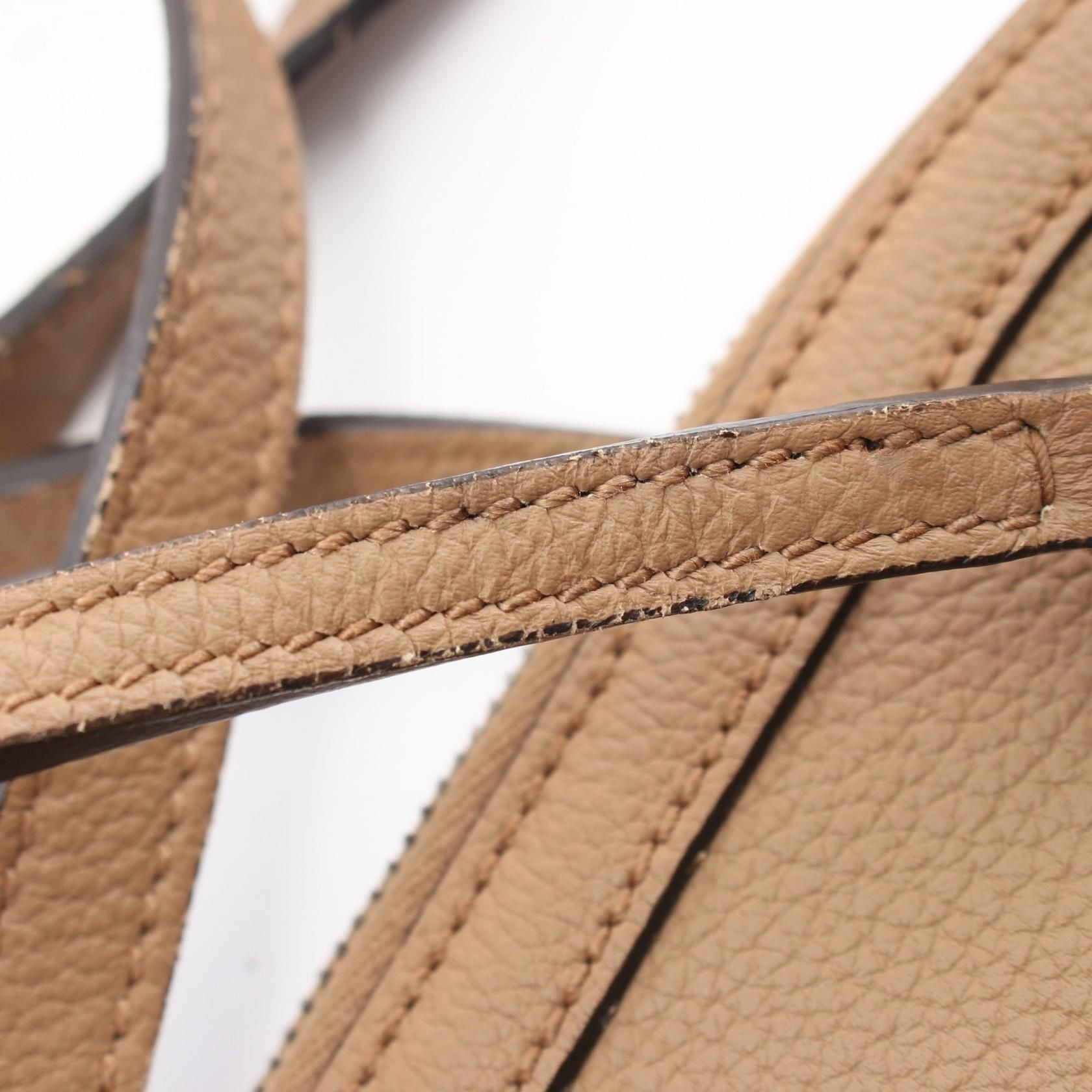 Gucci 2way Shoulder Handbag 341504 Leather Beige