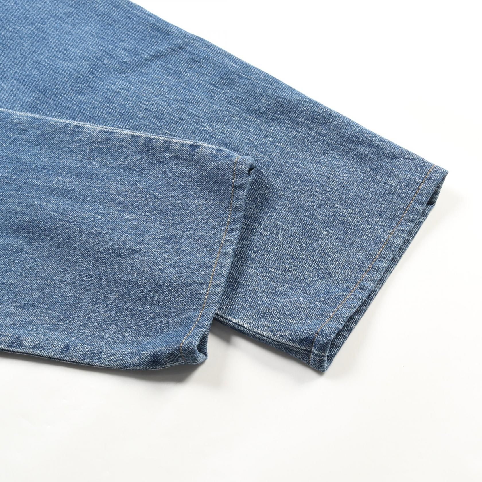 Chanel Navy Coco Mark Button Denim Pants Cotton