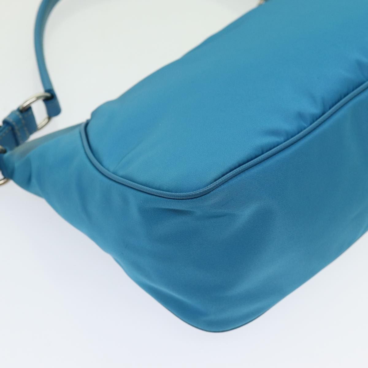 Prada Accessory Pouch Nylon Light Blue Auth