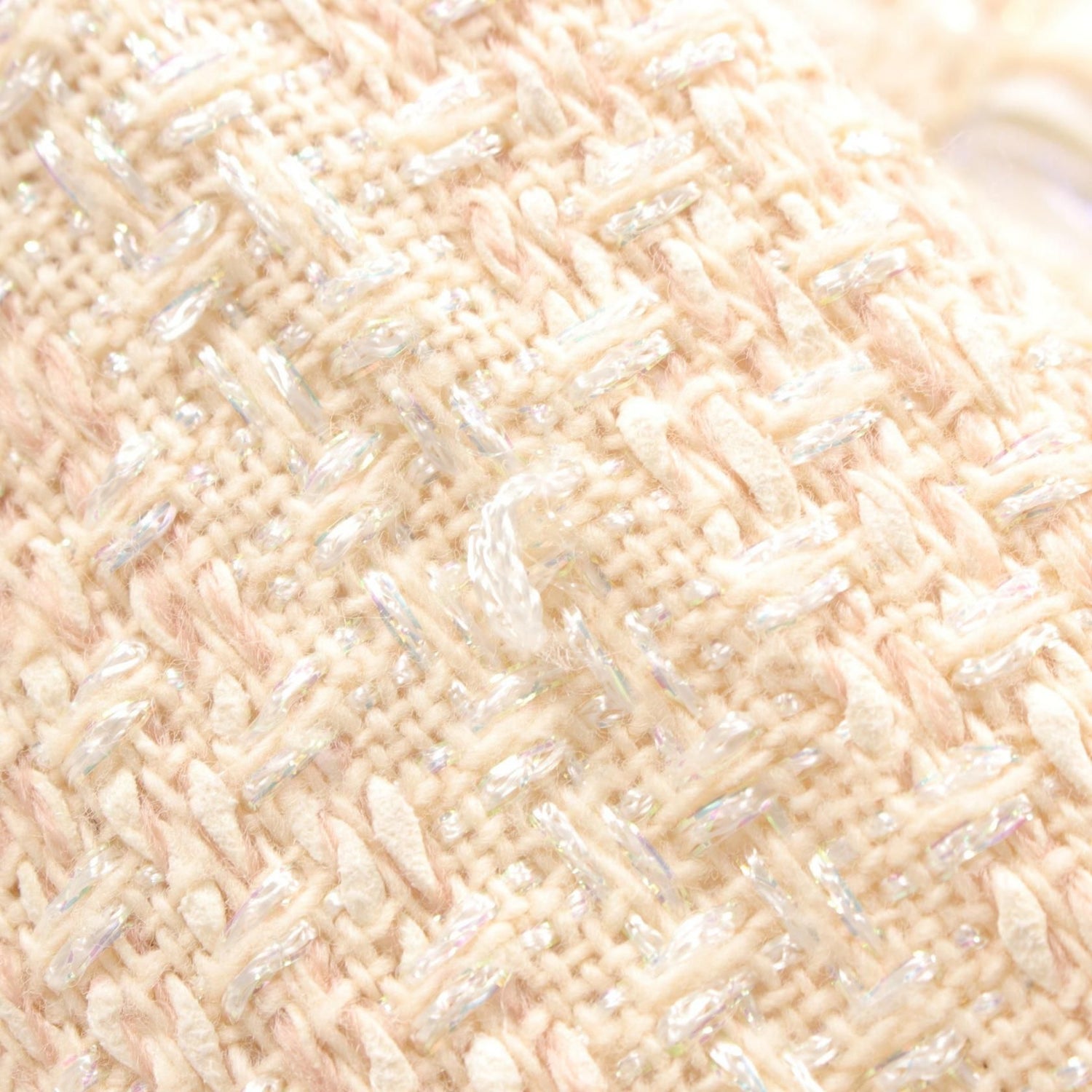 Chanel Beige Pink Skirt Silk Polyester P 23715w 03339