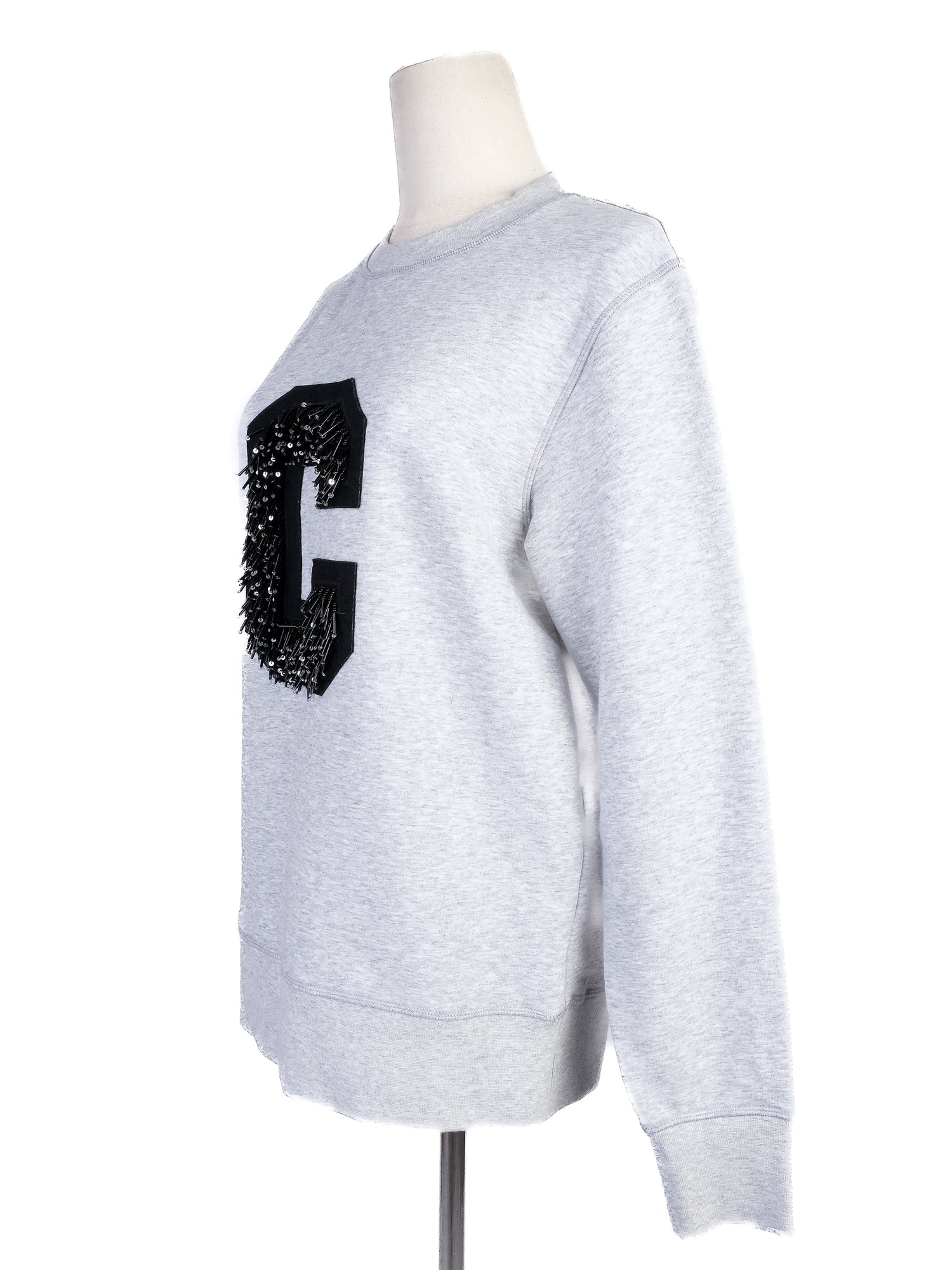 Sportmax Gray Sweatshirt with Sequin &