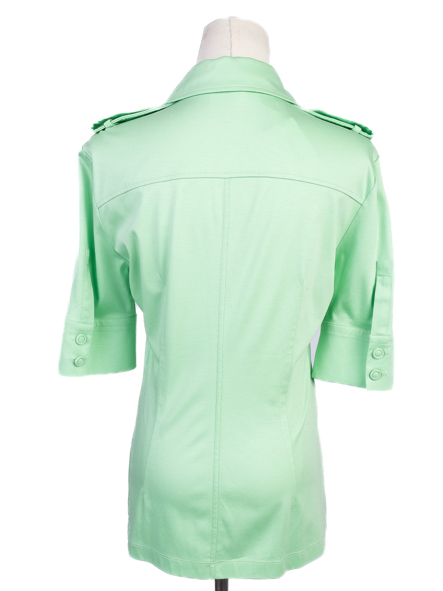 Excellent Sportmax Green Button-Up Shirt Size M Women&