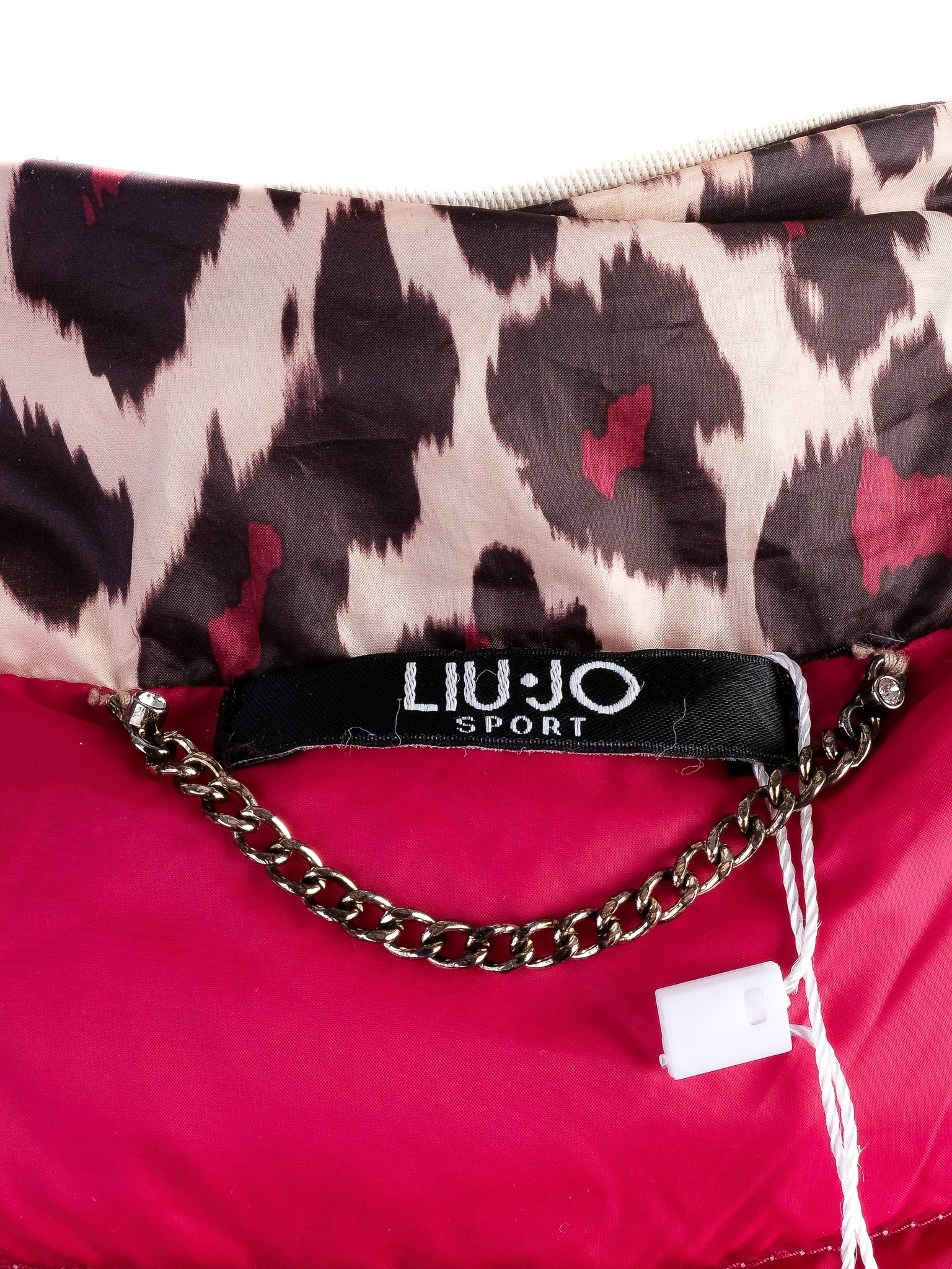 Excellent Liu Jo Short-Sleeve Padded Jacket Leopard Print Size XS