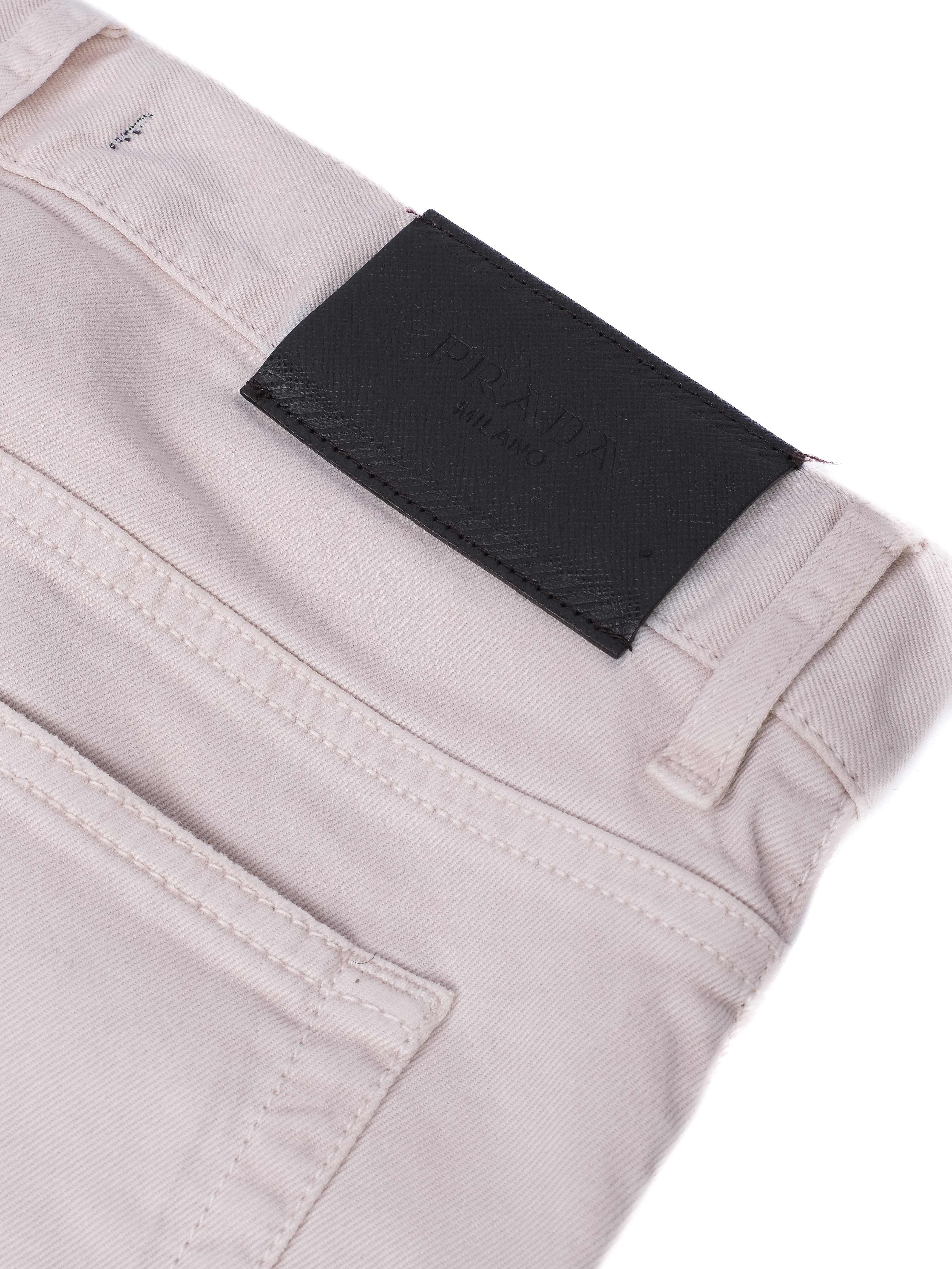 Excellent Prada White Cotton Pants for Women - Size Unspecified