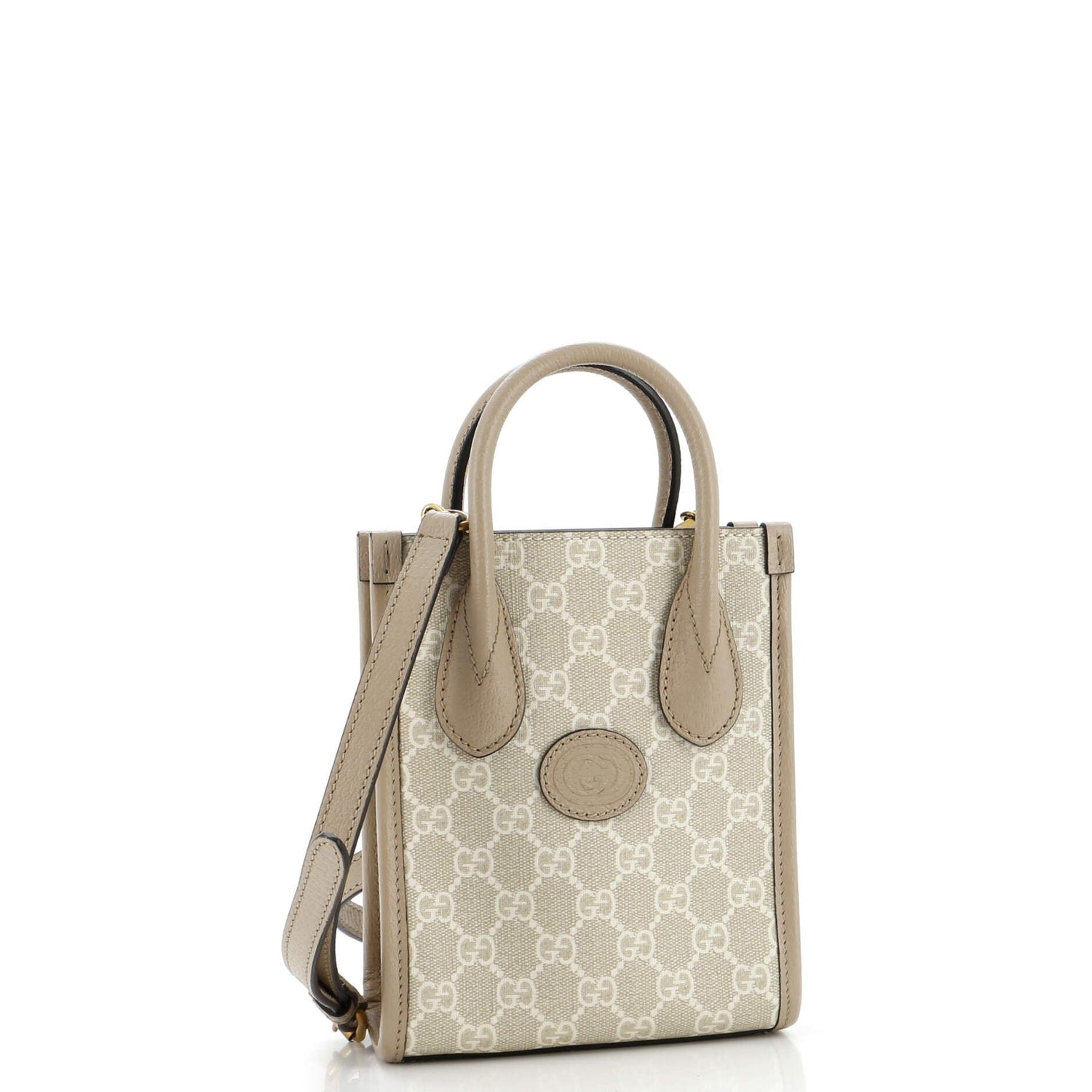 Gucci Interlocking G Patch Tote Gg Coated Canvas Mini