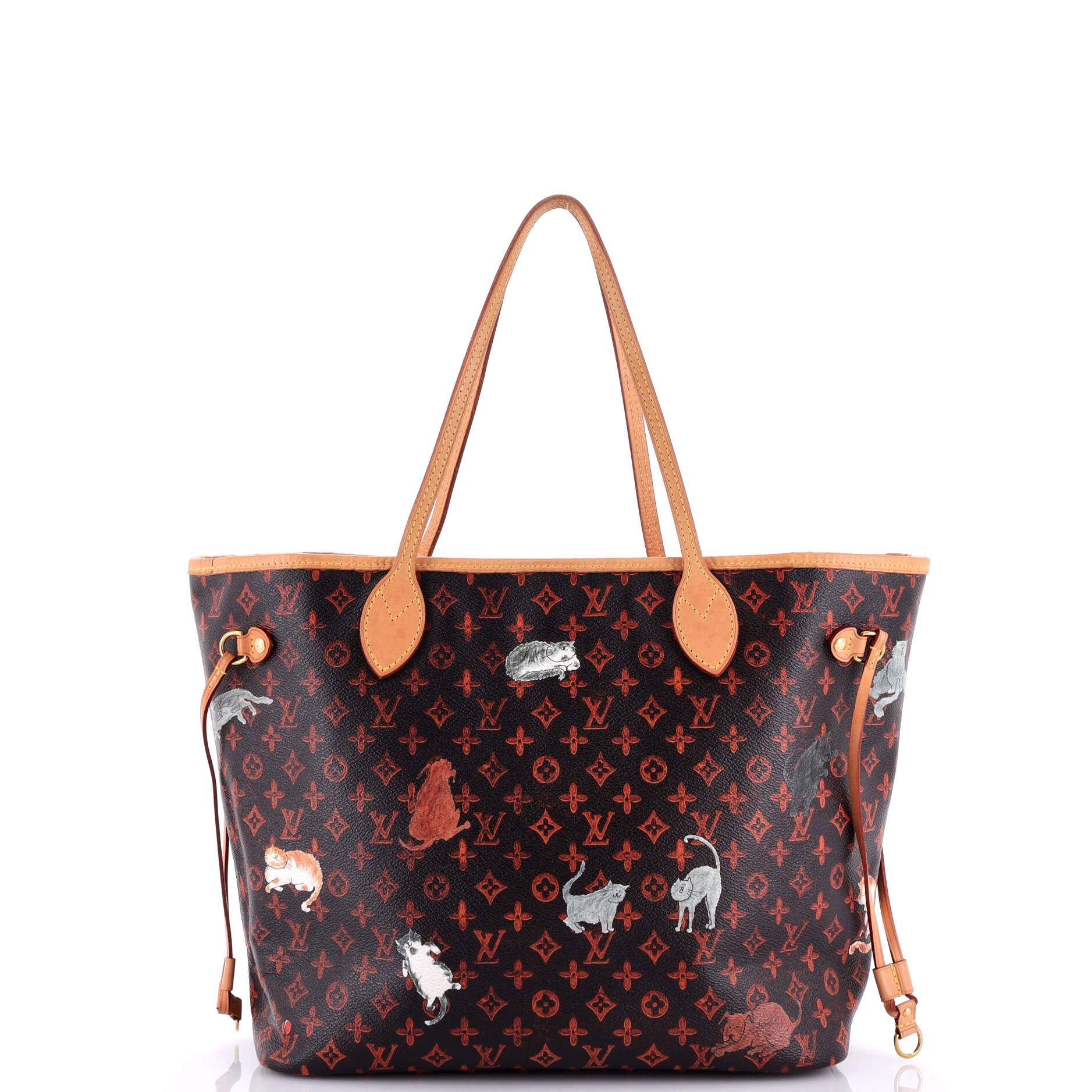 Louis Vuitton Neverfull Nm Tote Limited Edition Grace Coddington Catogram Canvas Mm