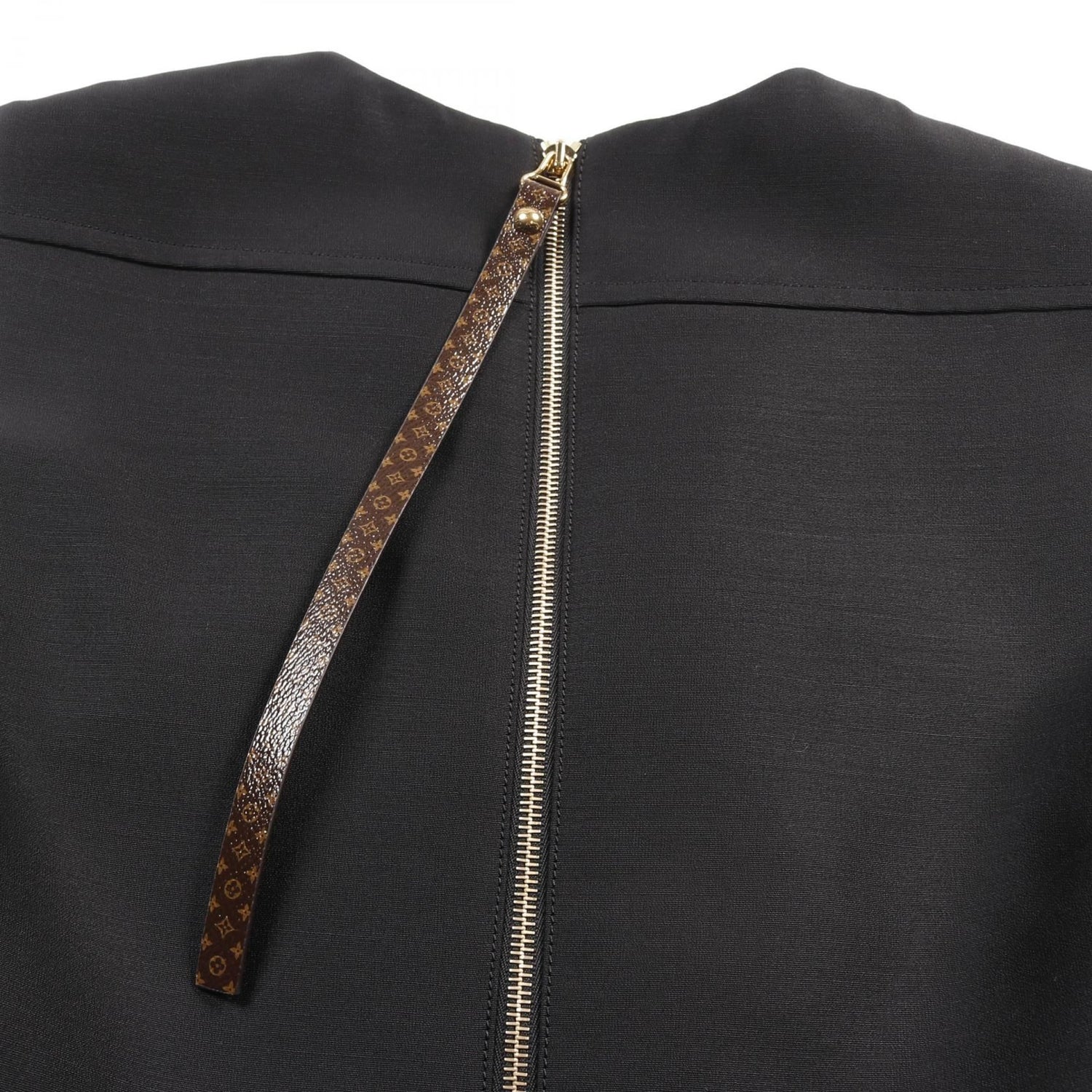 Louis Vuitton Fin Flounce Smikado Dress Black Dress Rw 241wa Sm 4 Fqds 92