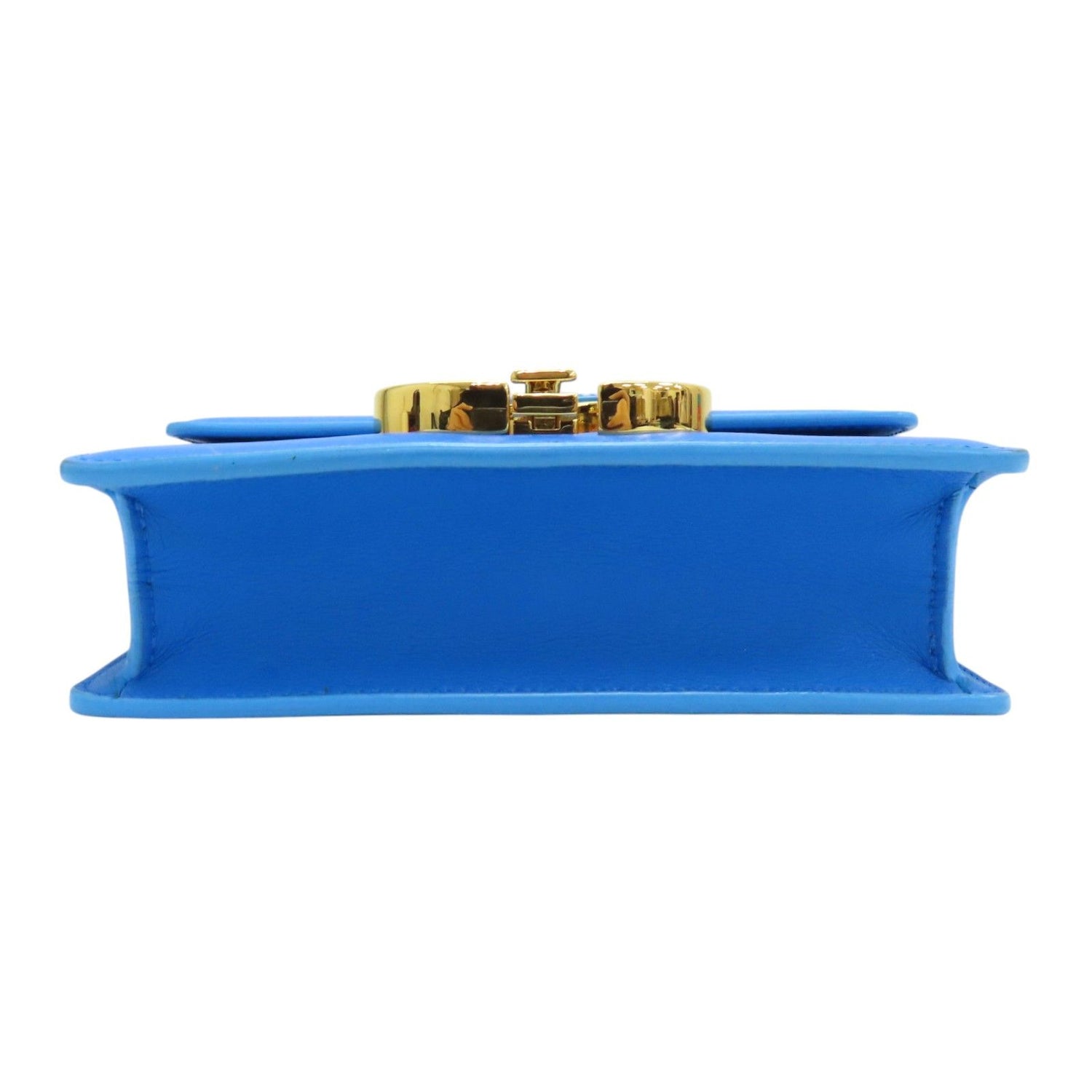 Dior 30 Montaigne Shoulder Bag Calfskin Blue Gold Metal