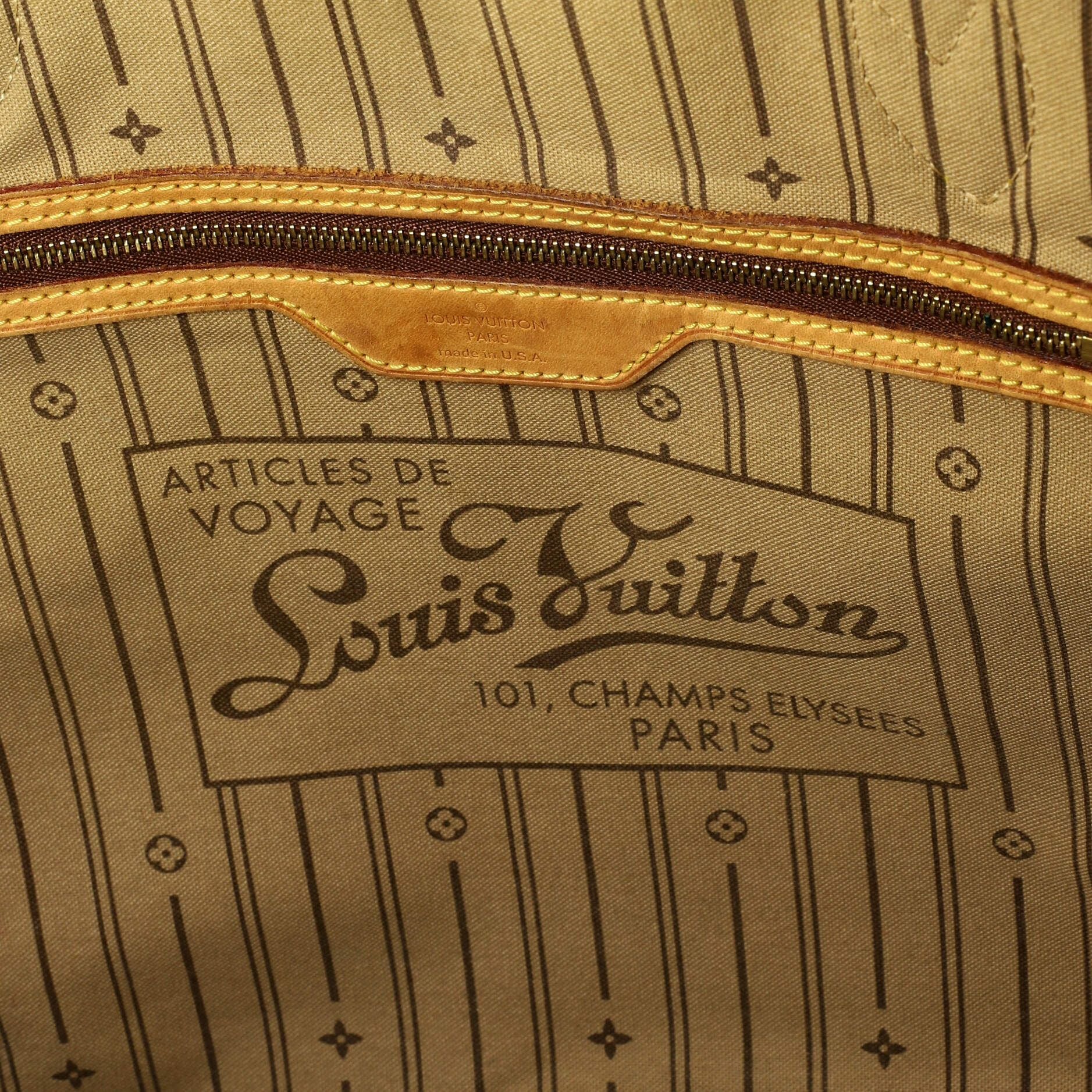 Louis Vuitton Neverfull Nm Tote Monogram Canvas Gm