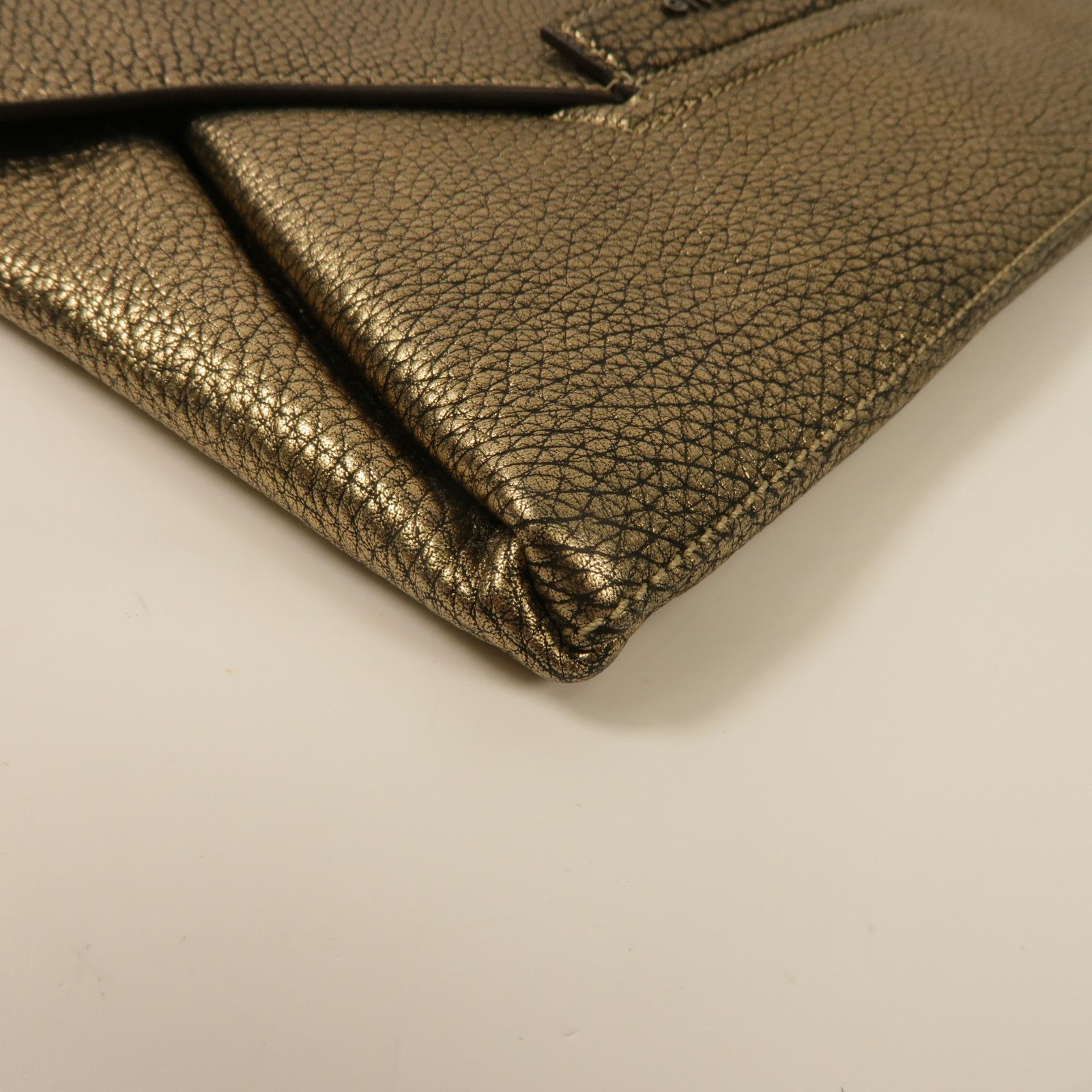 Givenchy Cowhide Leather Clutch Bag Business Bag Clutch Bag Gold Calfskin (cowhide)