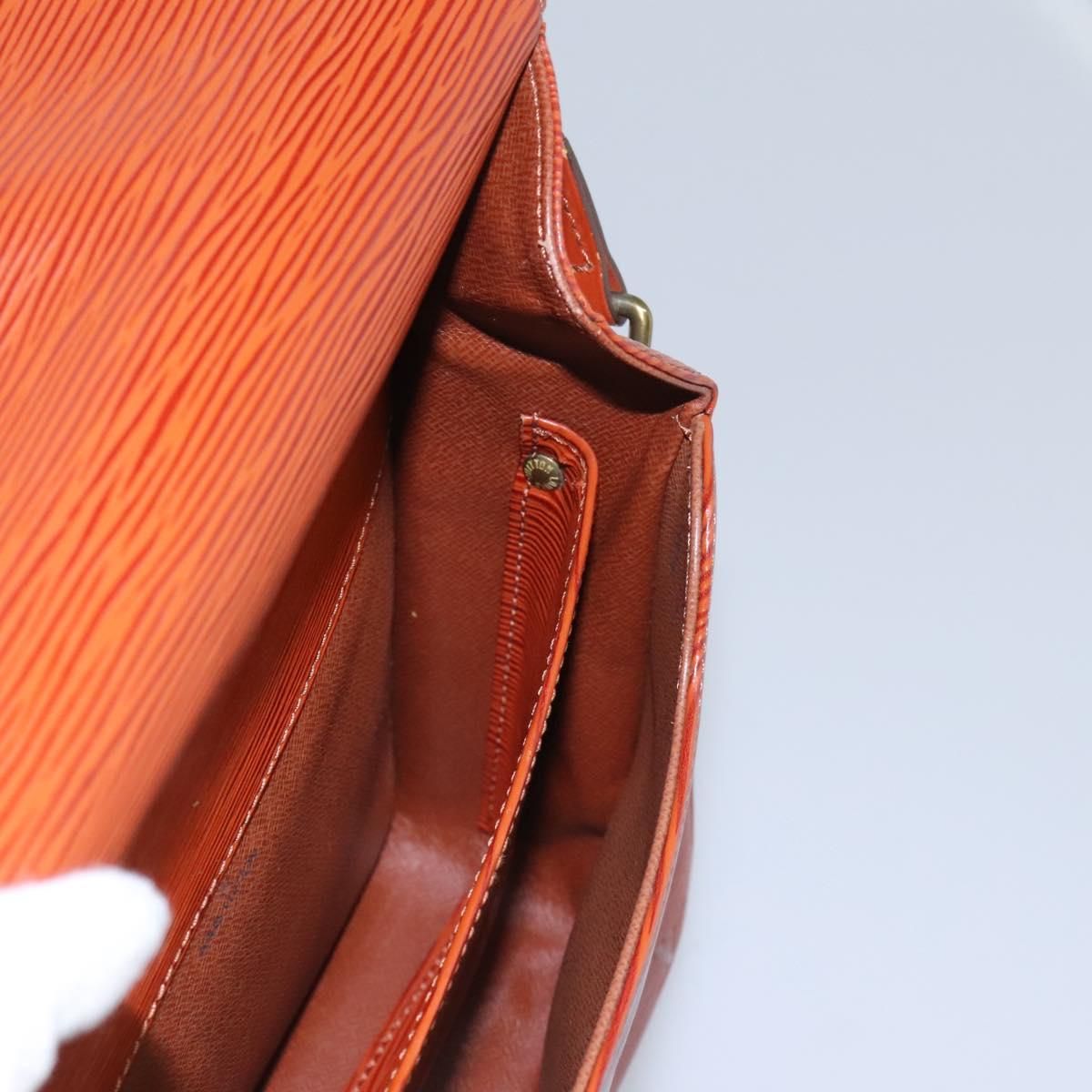 Louis Vuitton Epi Cartouchiere Mm Shoulder Bag Brown M 52243 Lv Auth