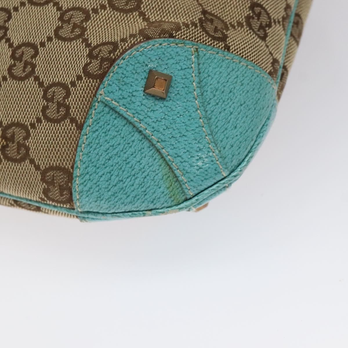 Gucci Jackie Gg Canvas Shoulder Bag Beige 120888 Auth