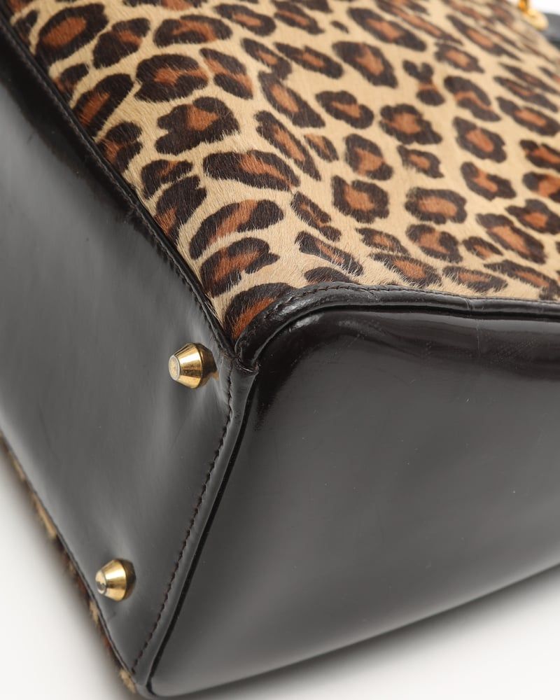 Christian Dior Medium Leopard Lady Dior Bag