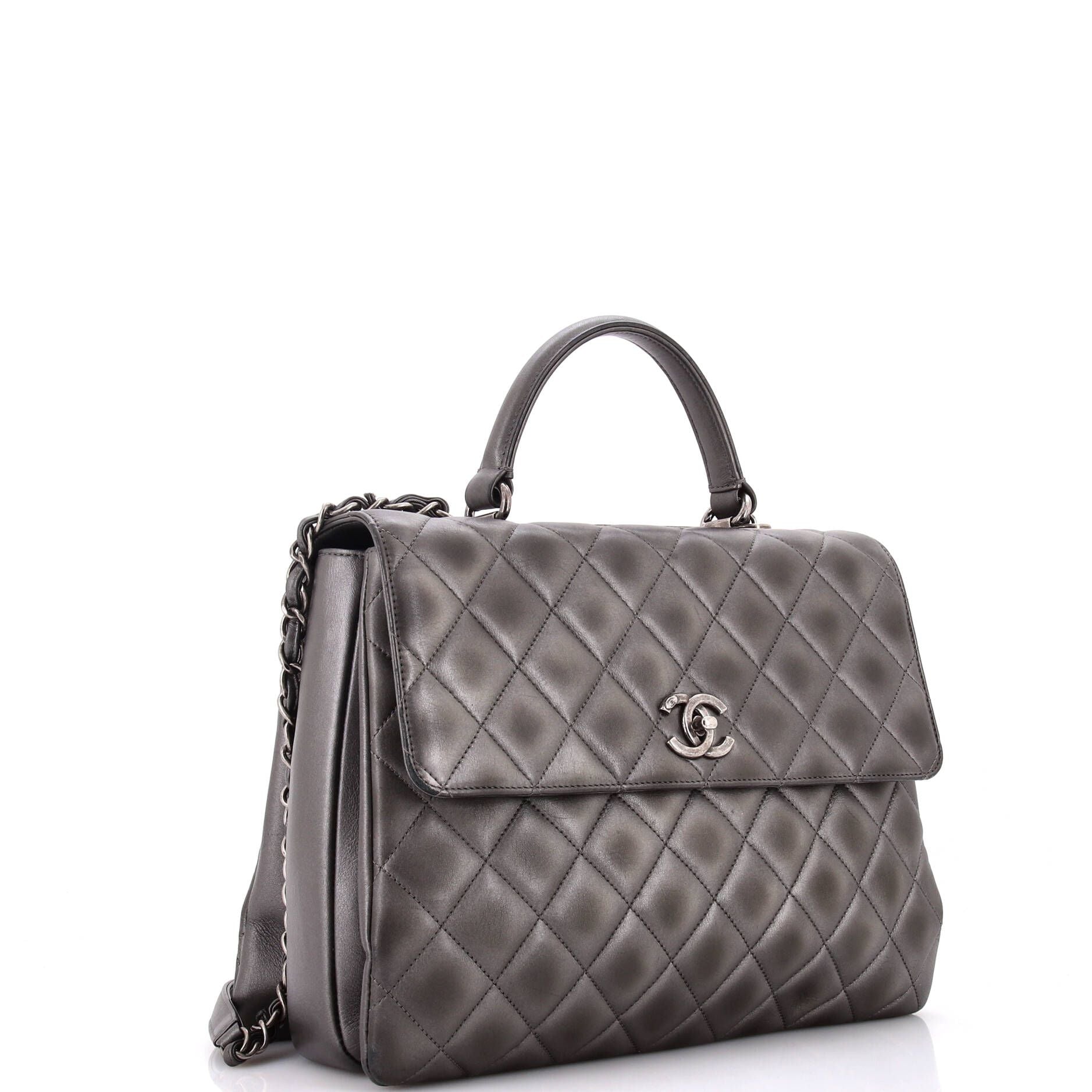 Chanel Trendy CC Top Handle Bag Quilted Lambskin Large